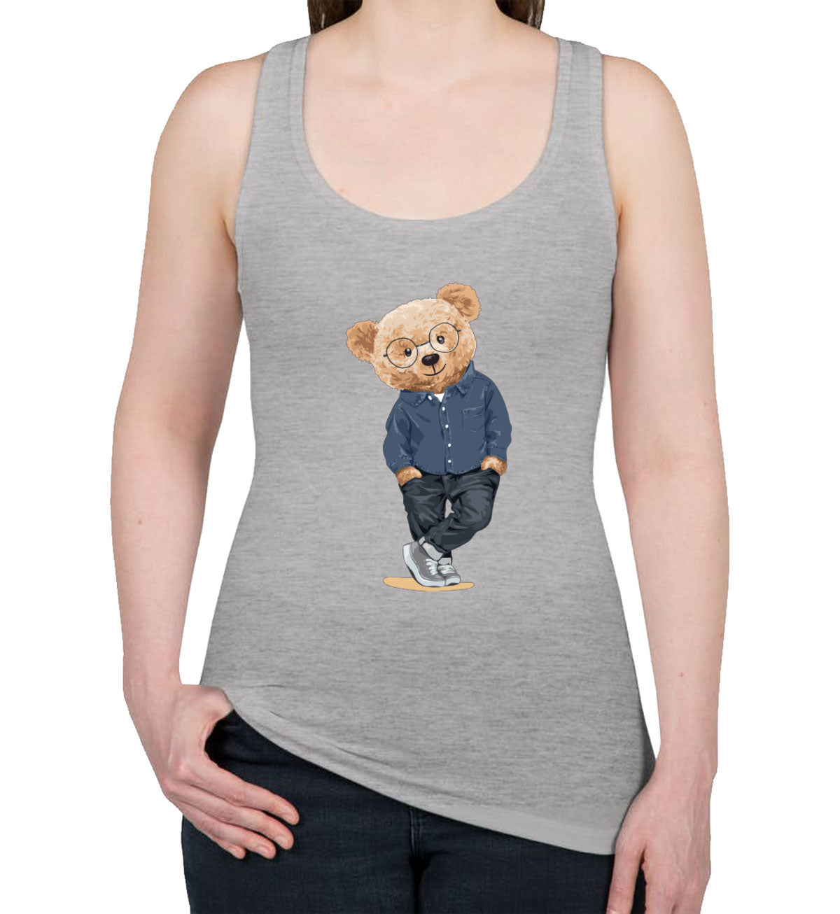 Teddy Bear Nice Guy Women's Racerback Tank Top