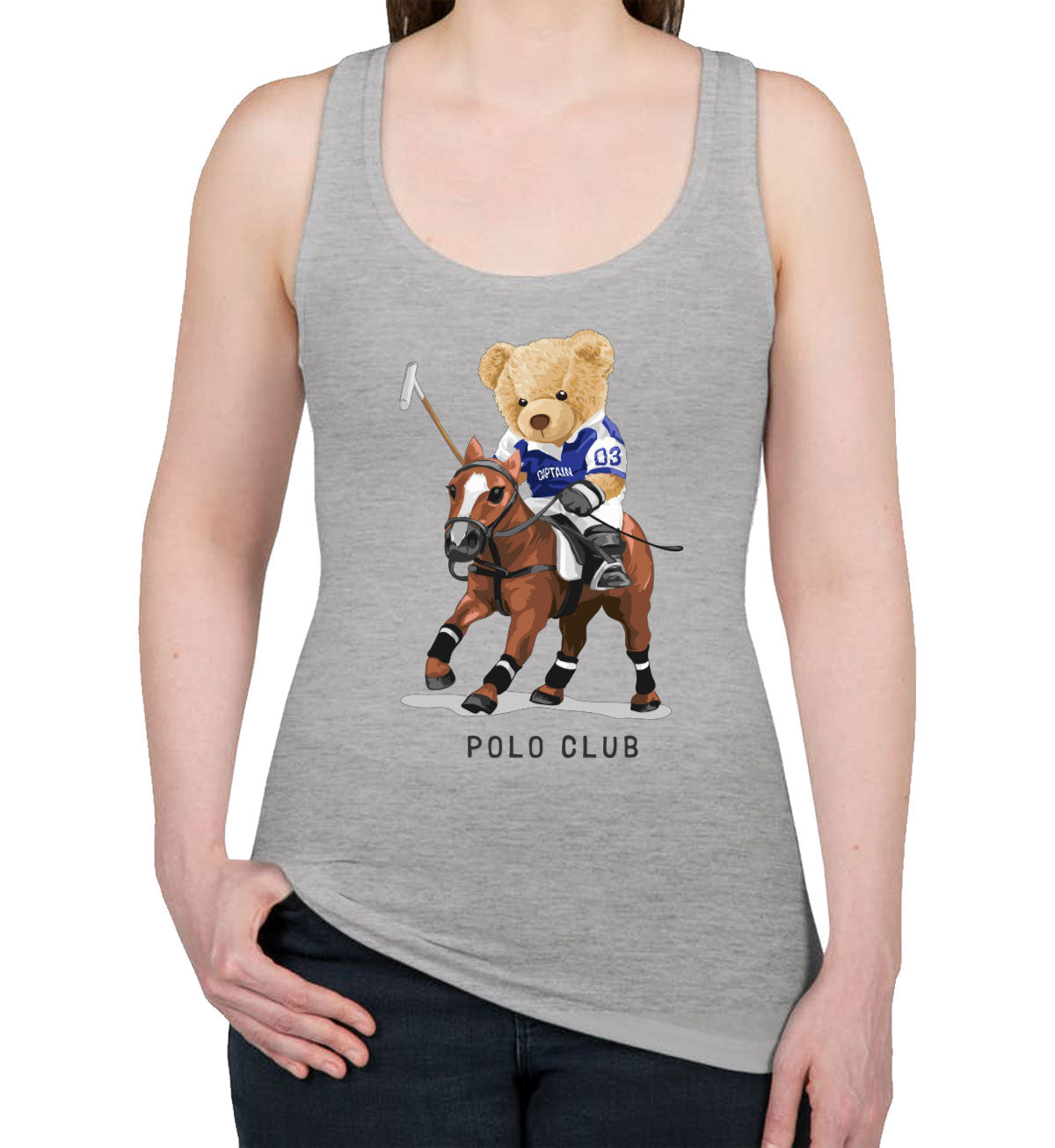 Teddy Bear Polo Women's Racerback Tank Top