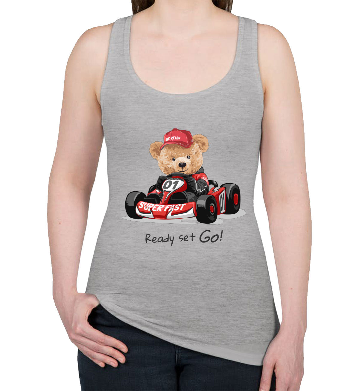 Teddy Bear Racer Women's Racerback Tank Top