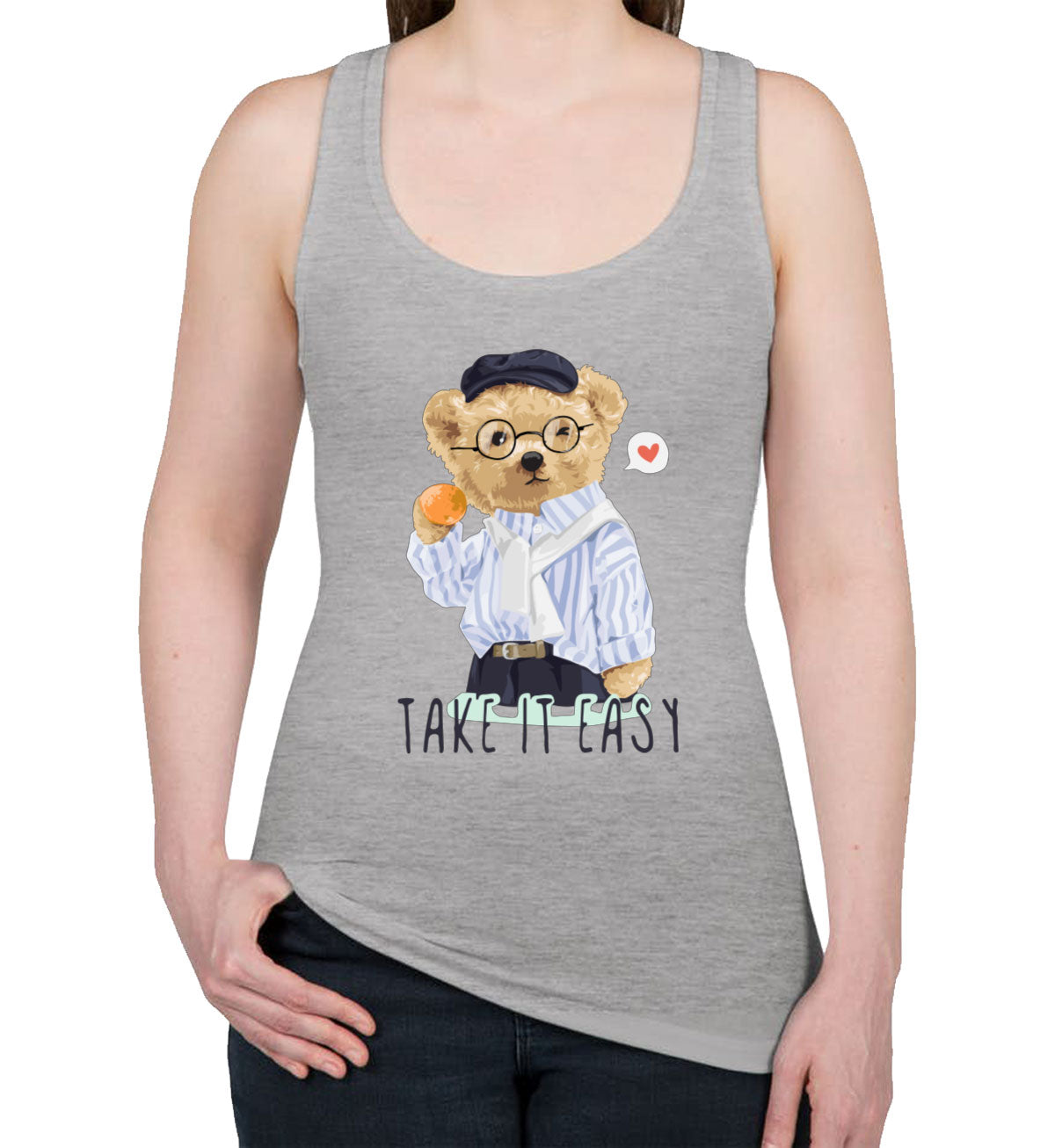 Teddy Bear Take It Women's Racerback Tank Top