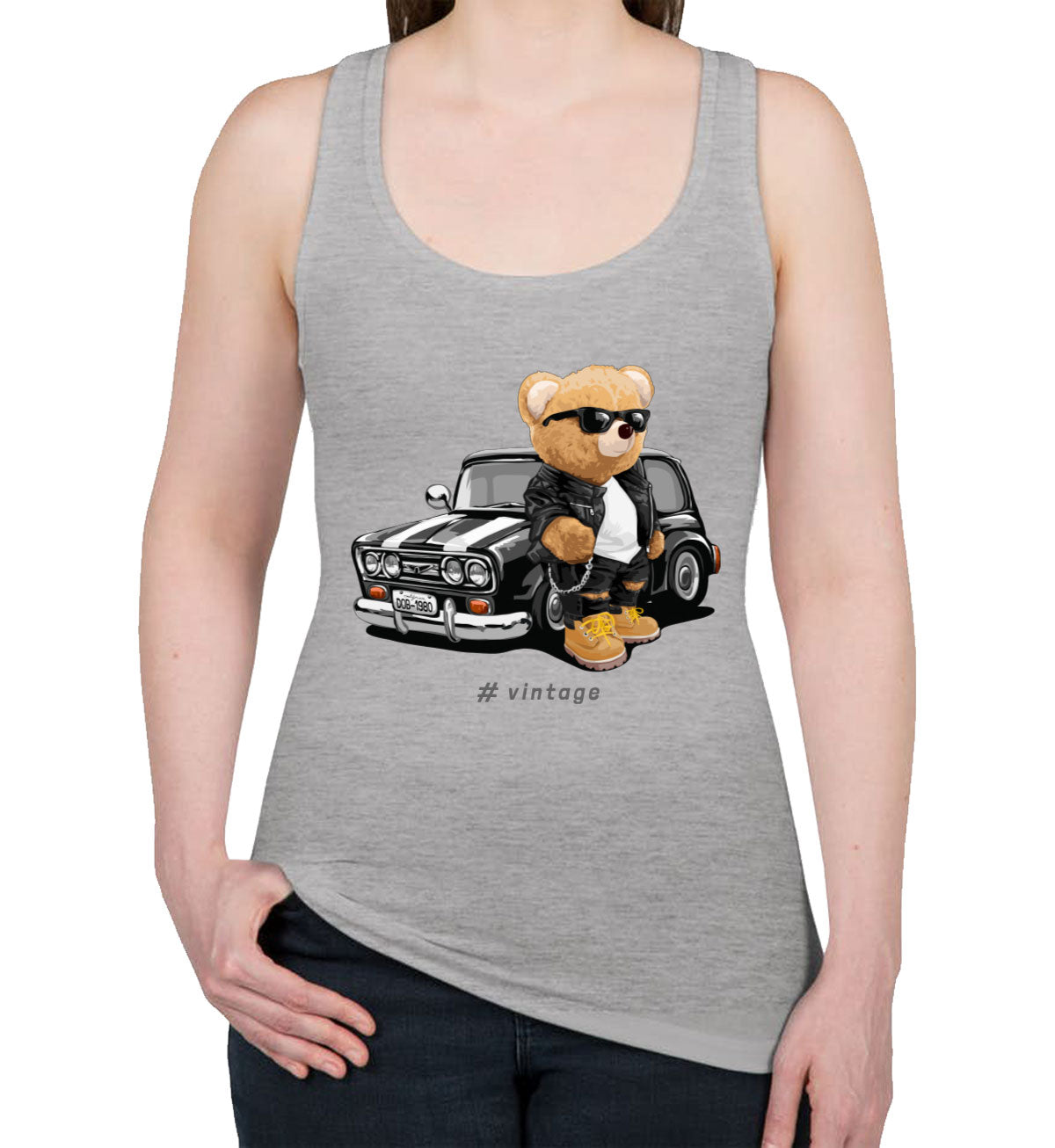 Teddy Bear Vintage Women's Racerback Tank Top