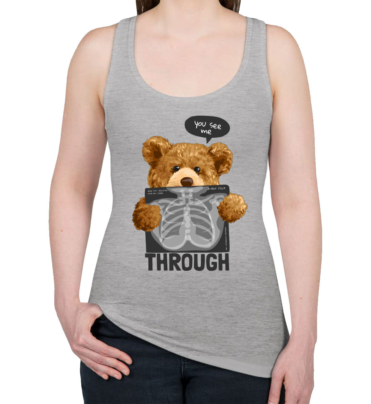 Teddy Bear XRay Women's Racerback Tank Top