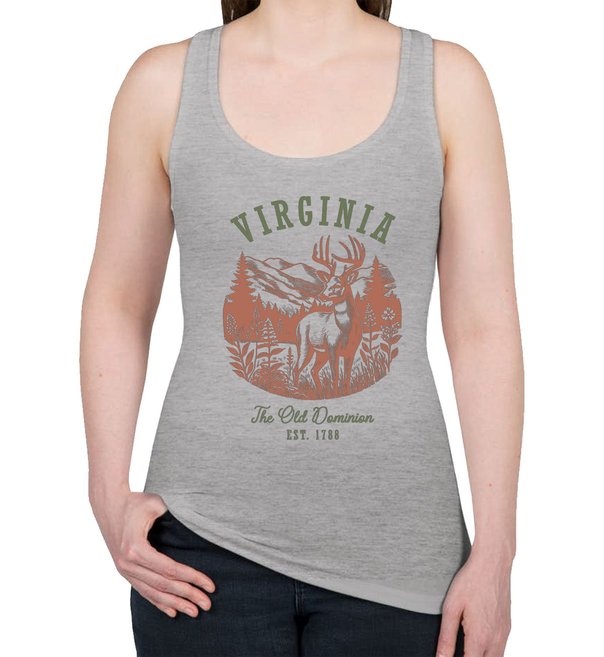 Virginia State Vintage Women's Racerback Tank Top