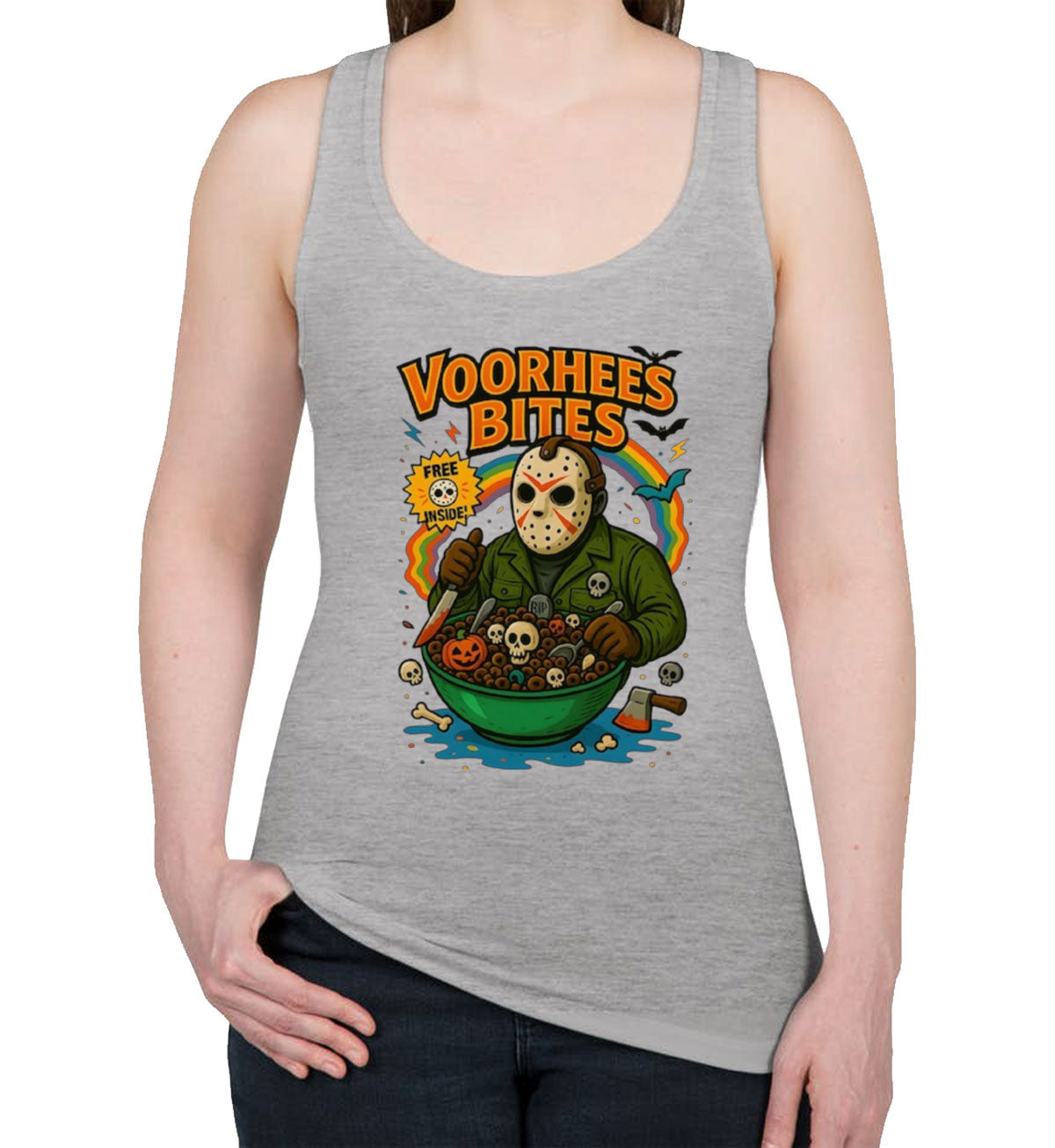 Voorhees Bites Halloween Women's Racerback Tank Top