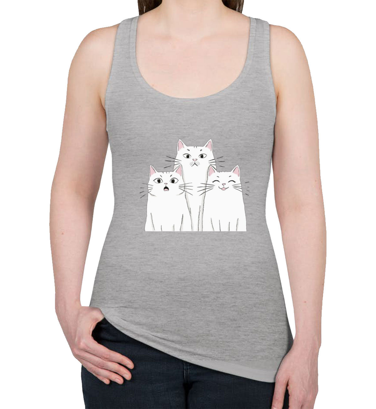 White Cats Women's Racerback Tank Top