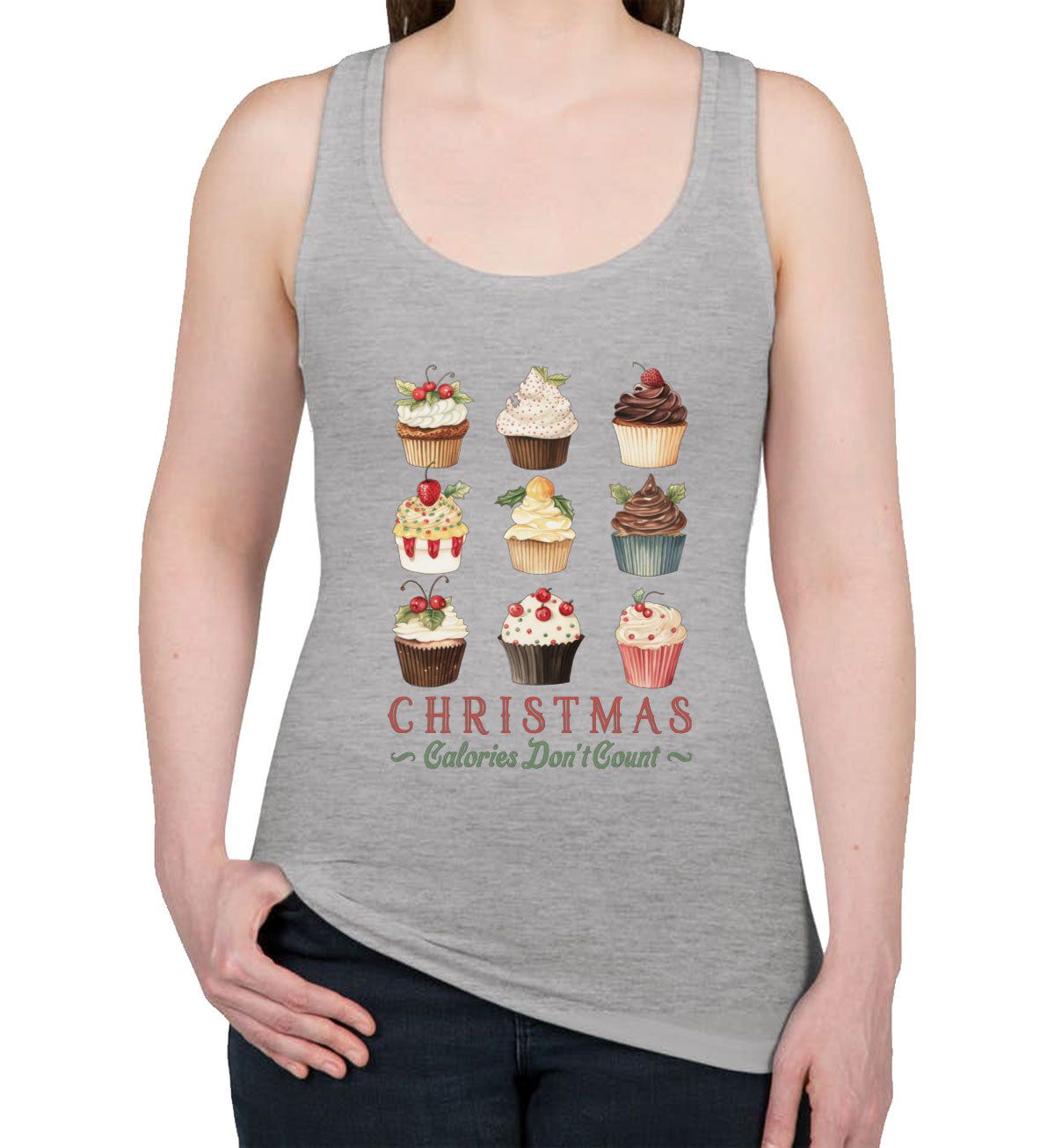 Christmas Calories Don't Count Women's Racerback Tank Top