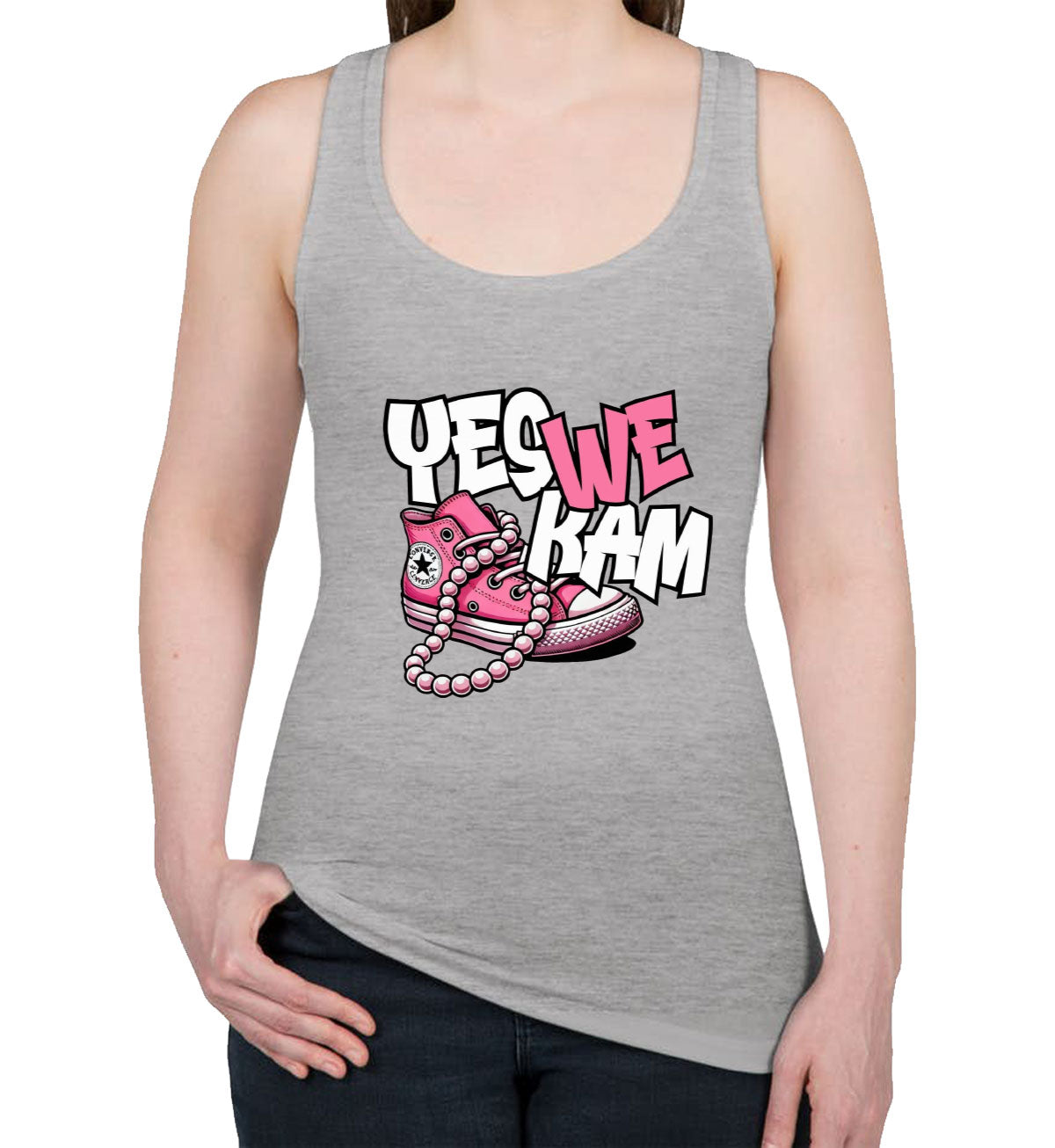 Yes We Kam Kamala Harris Presidential Election Women's Racerback Tank Top