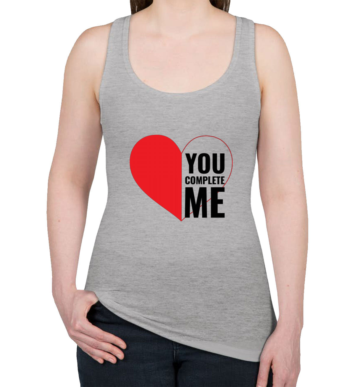 You Complete Me Valentine's Day Women's Racerback Tank Top