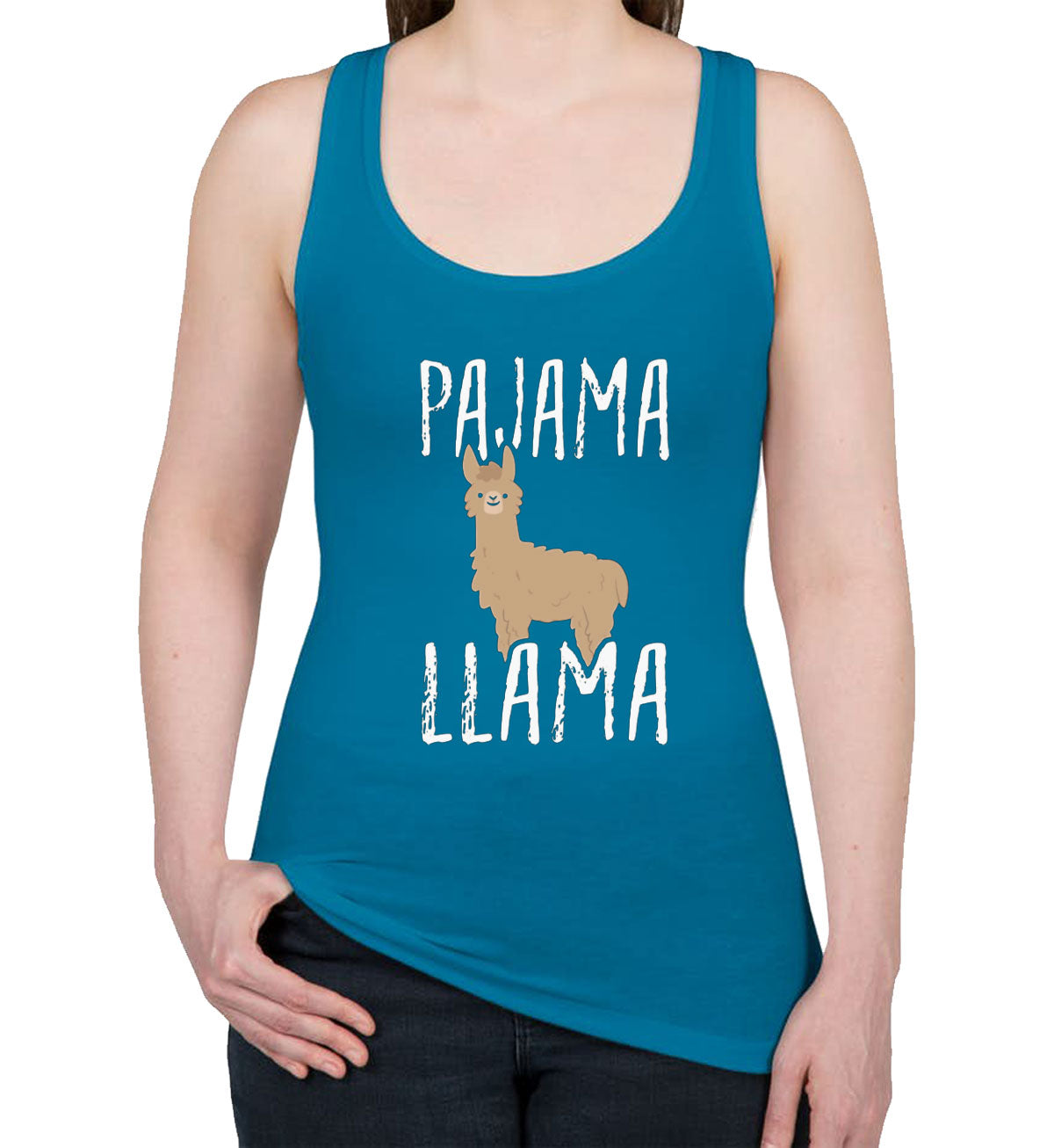 Pajama Llama Women's Racerback Tank Top