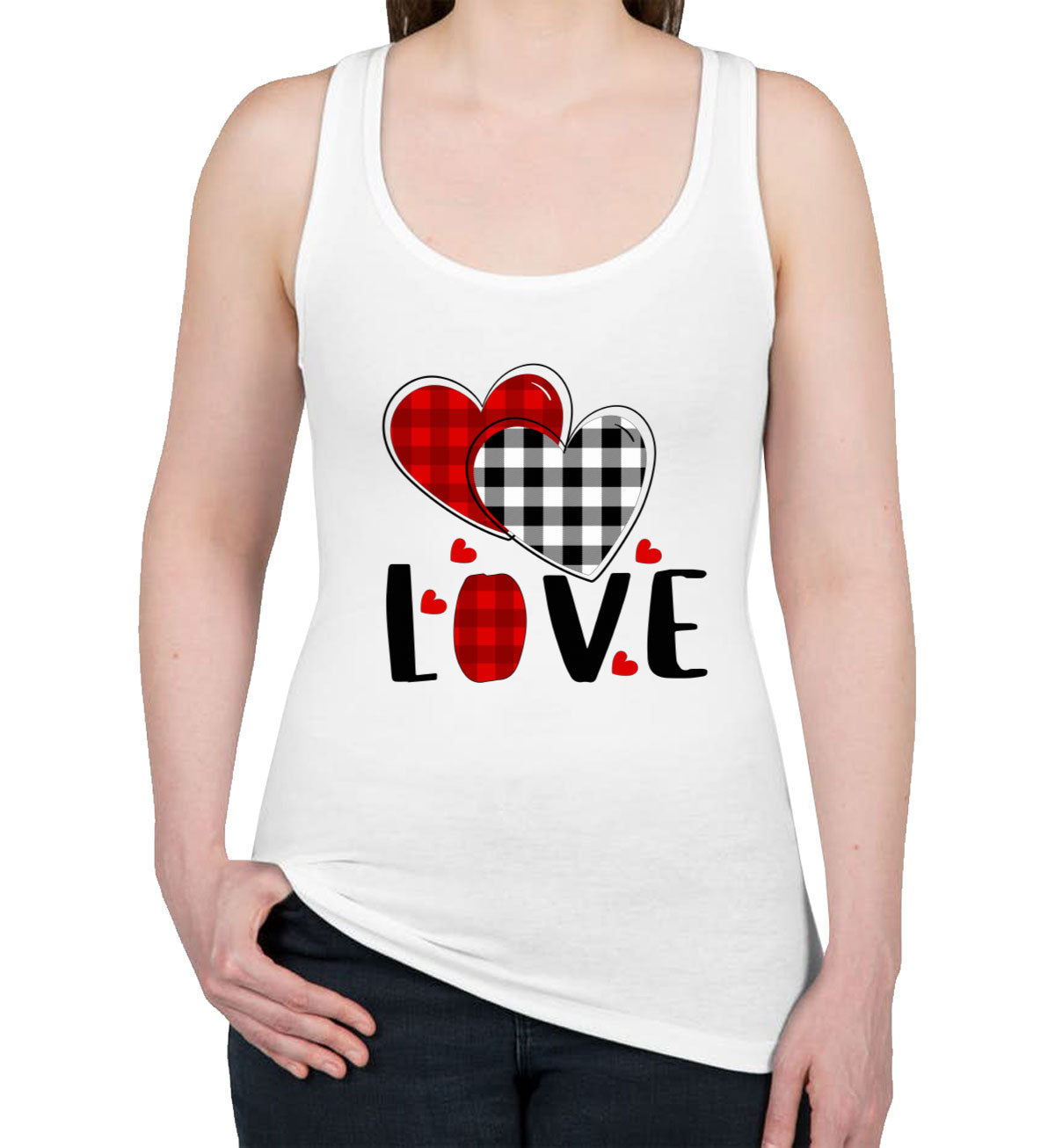 Heart Love Valentine's Day Women's Racerback Tank Top