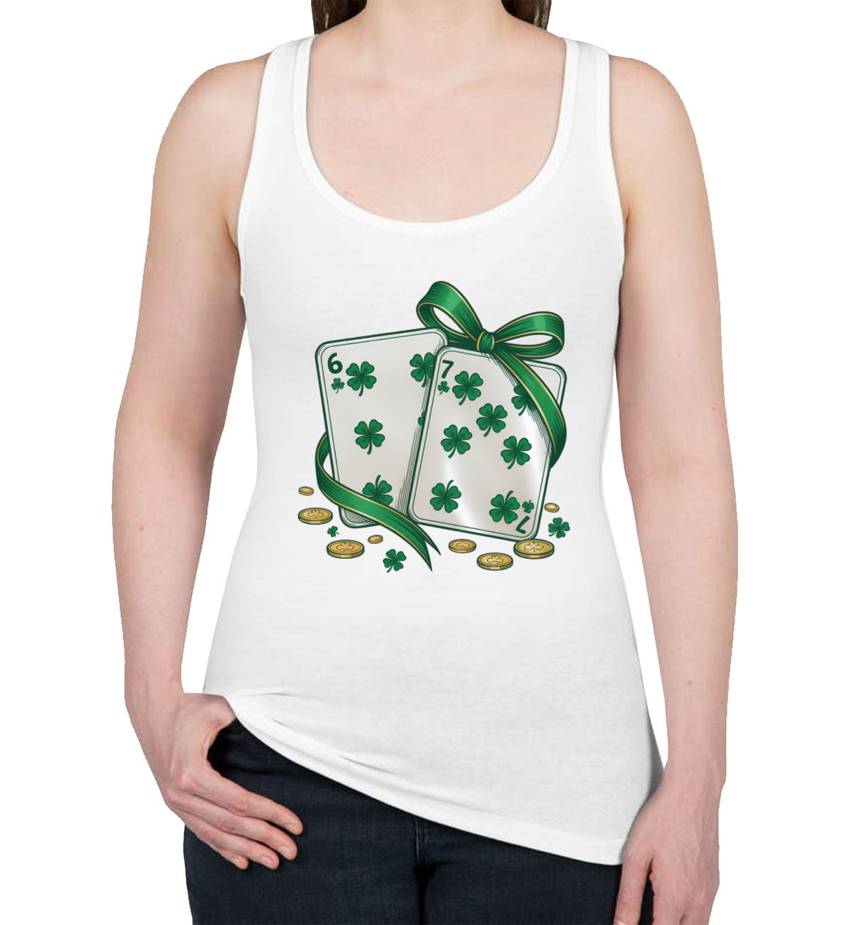 67 St. Patrick's Day Women's Racerback Tank Top
