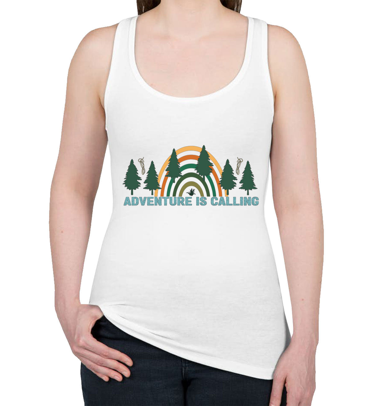 Adventure Is Calling Camp Women's Racerback Tank Top