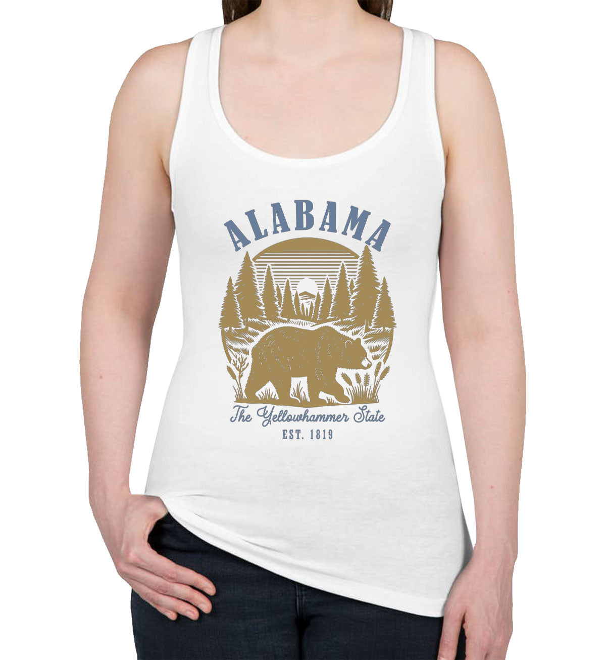 Alabama State Vintage Women's Racerback Tank Top