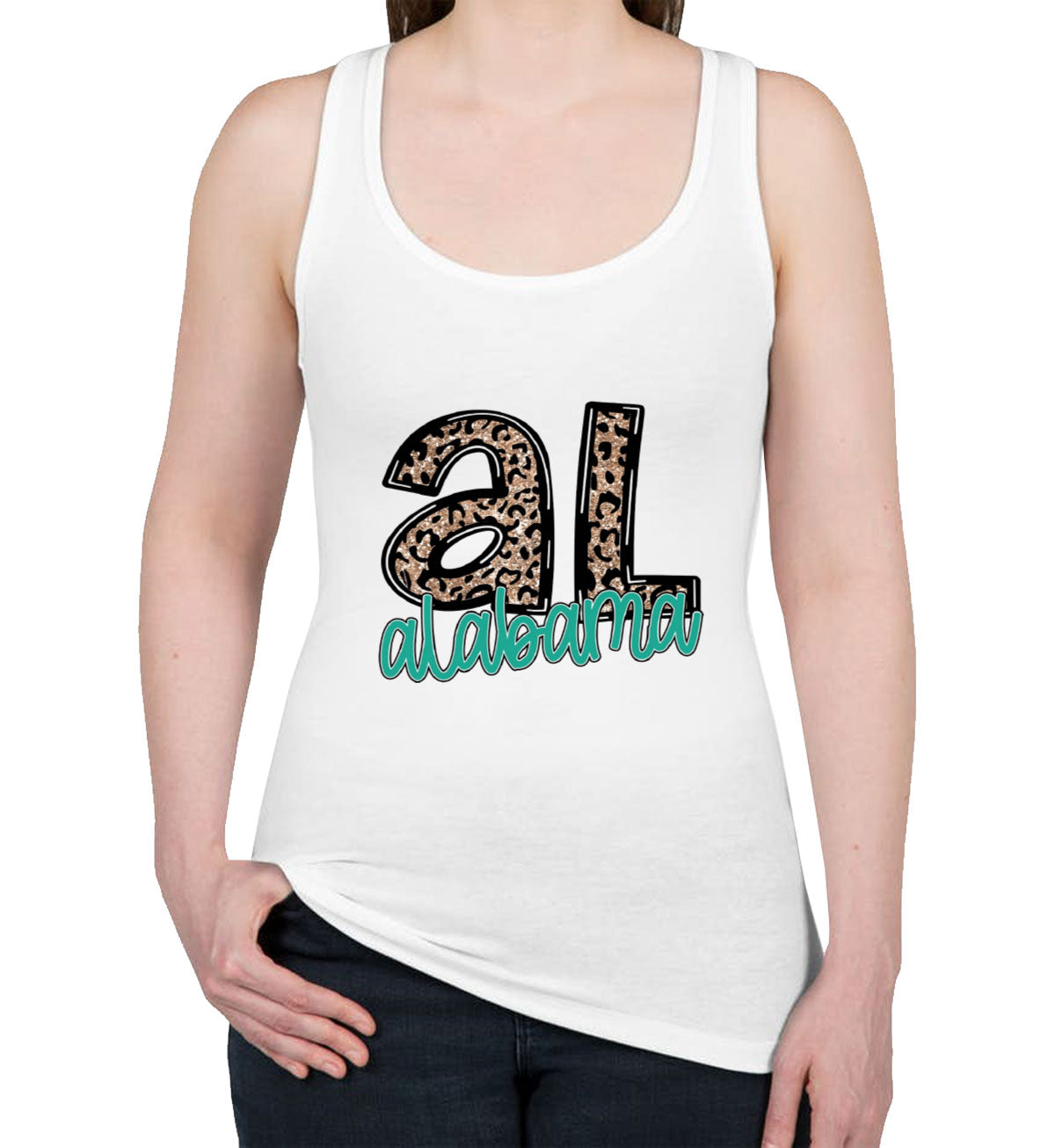 Alabama State Abbreviation Women's Racerback Tank Top