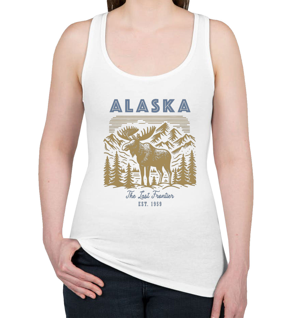 Alaska State Vintage Women's Racerback Tank Top