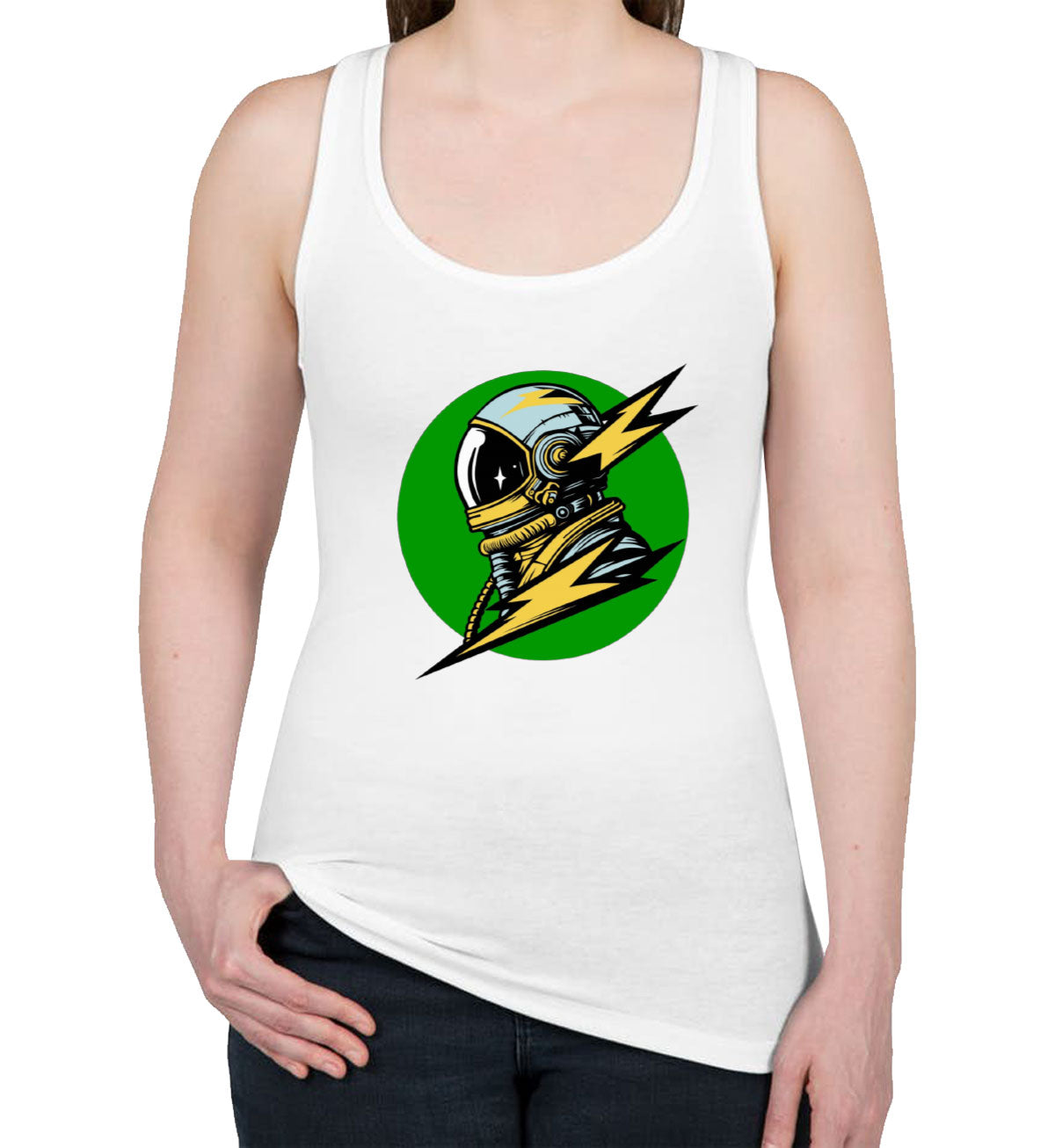 Astronaut Graphic Women's Racerback Tank Top