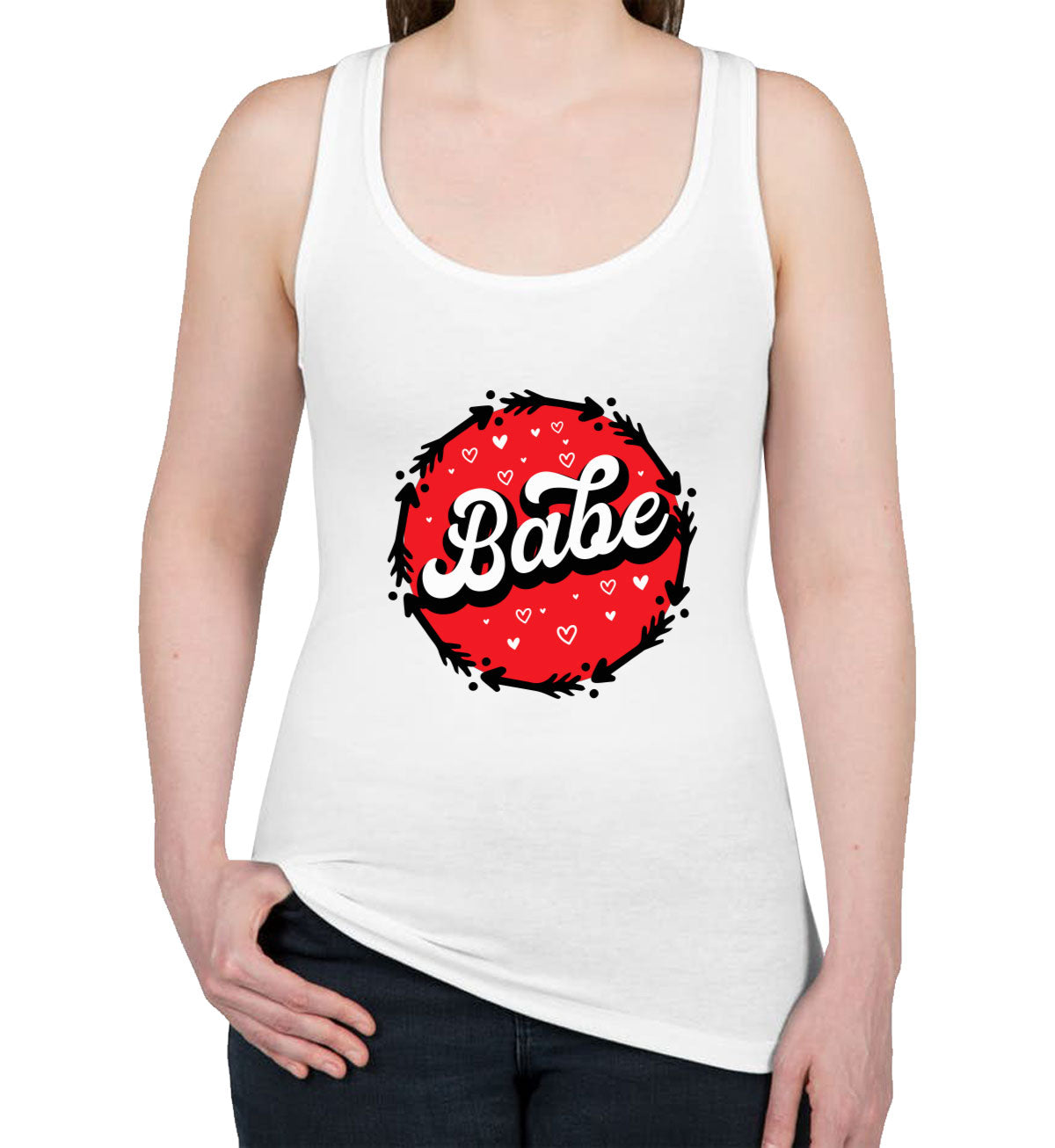 Babe Valentine's Day Women's Racerback Tank Top