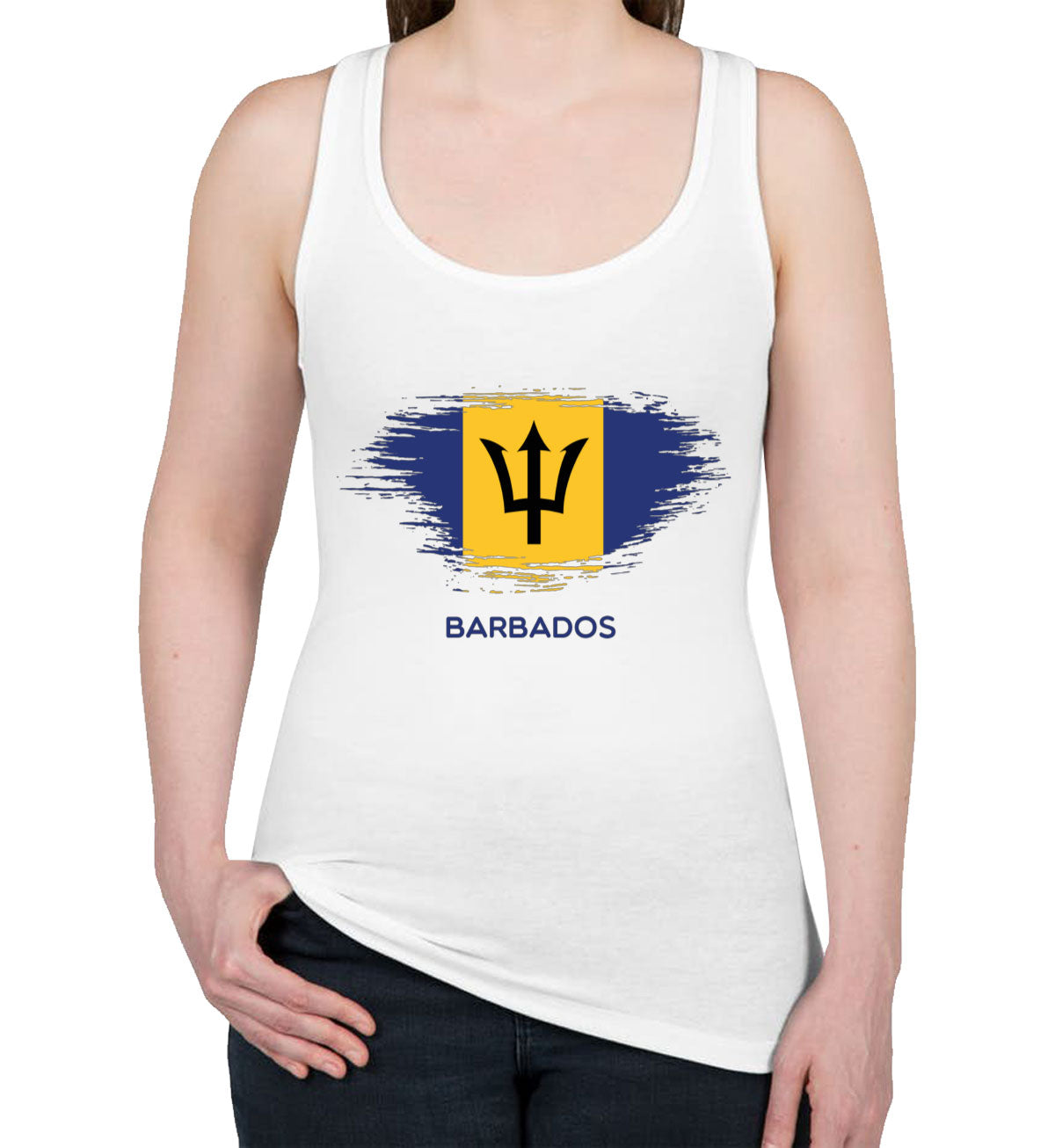 Barbados Flag Women's Racerback Tank Top