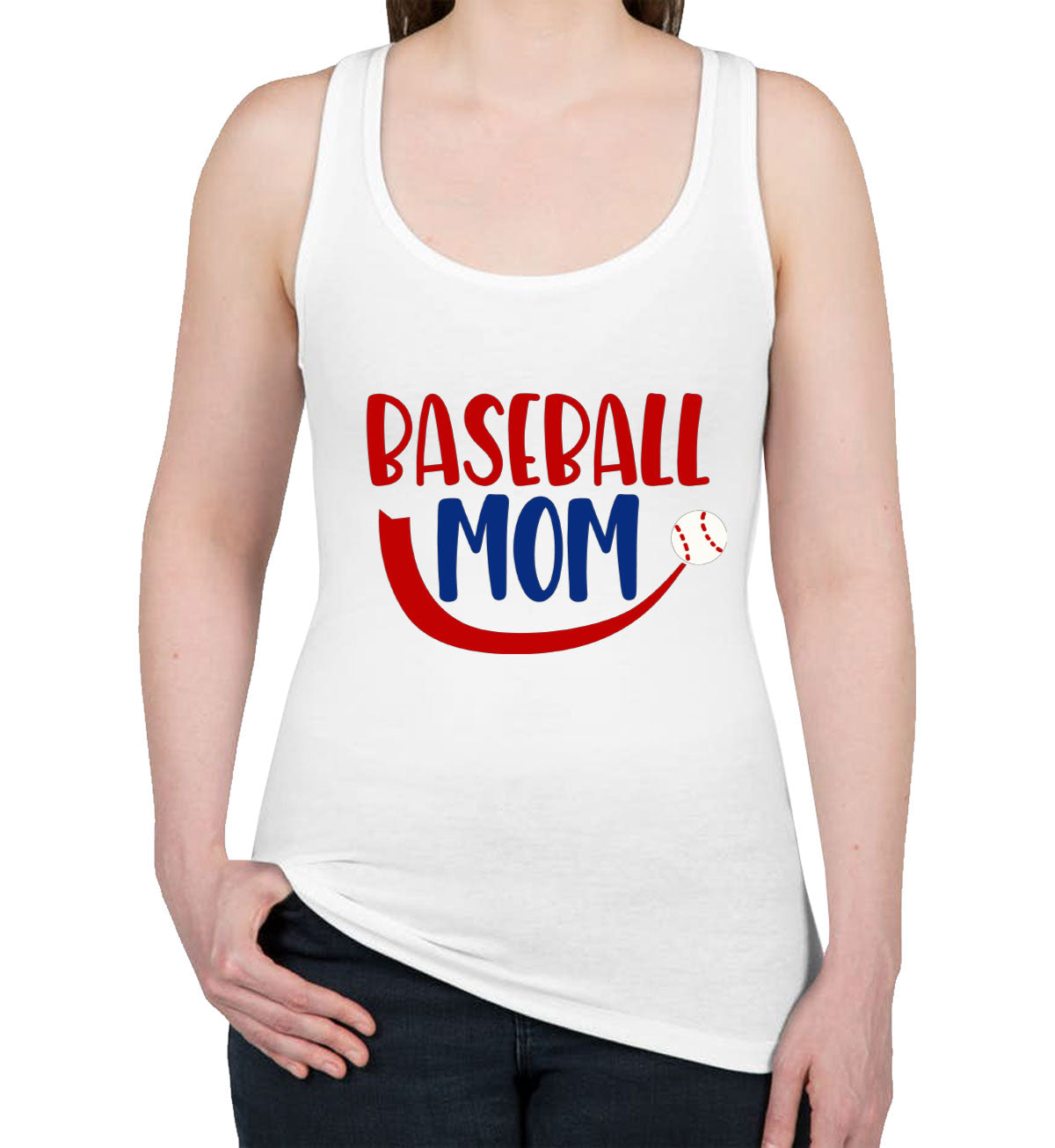 Baseball Mom Women's Racerback Tank Top