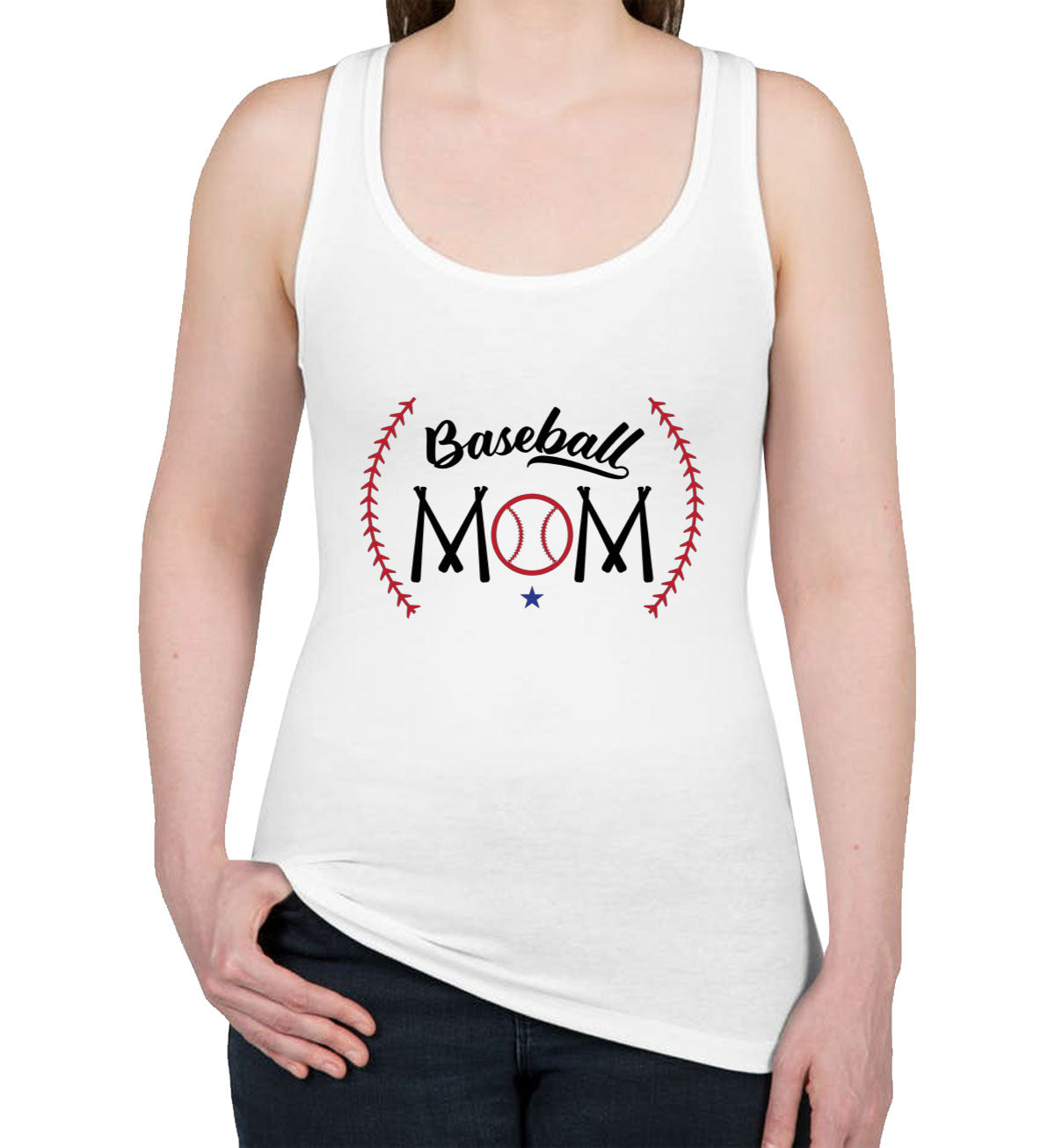 Baseball Mom Women's Racerback Tank Top