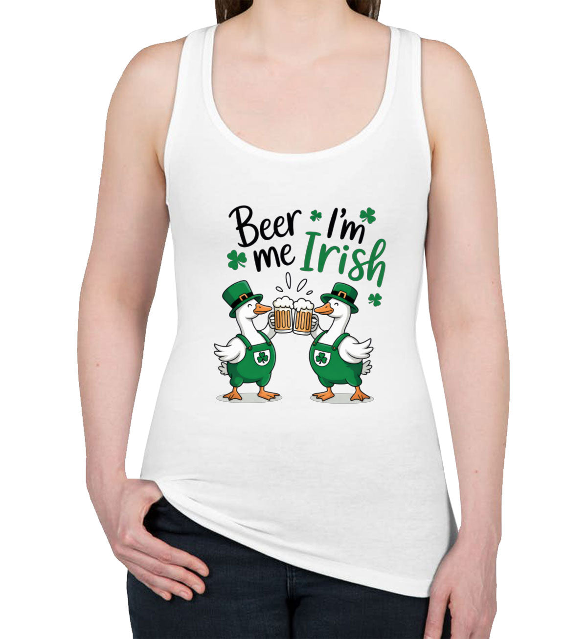 Beer Me I'm Irish St. Patrick's Day Women's Racerback Tank Top