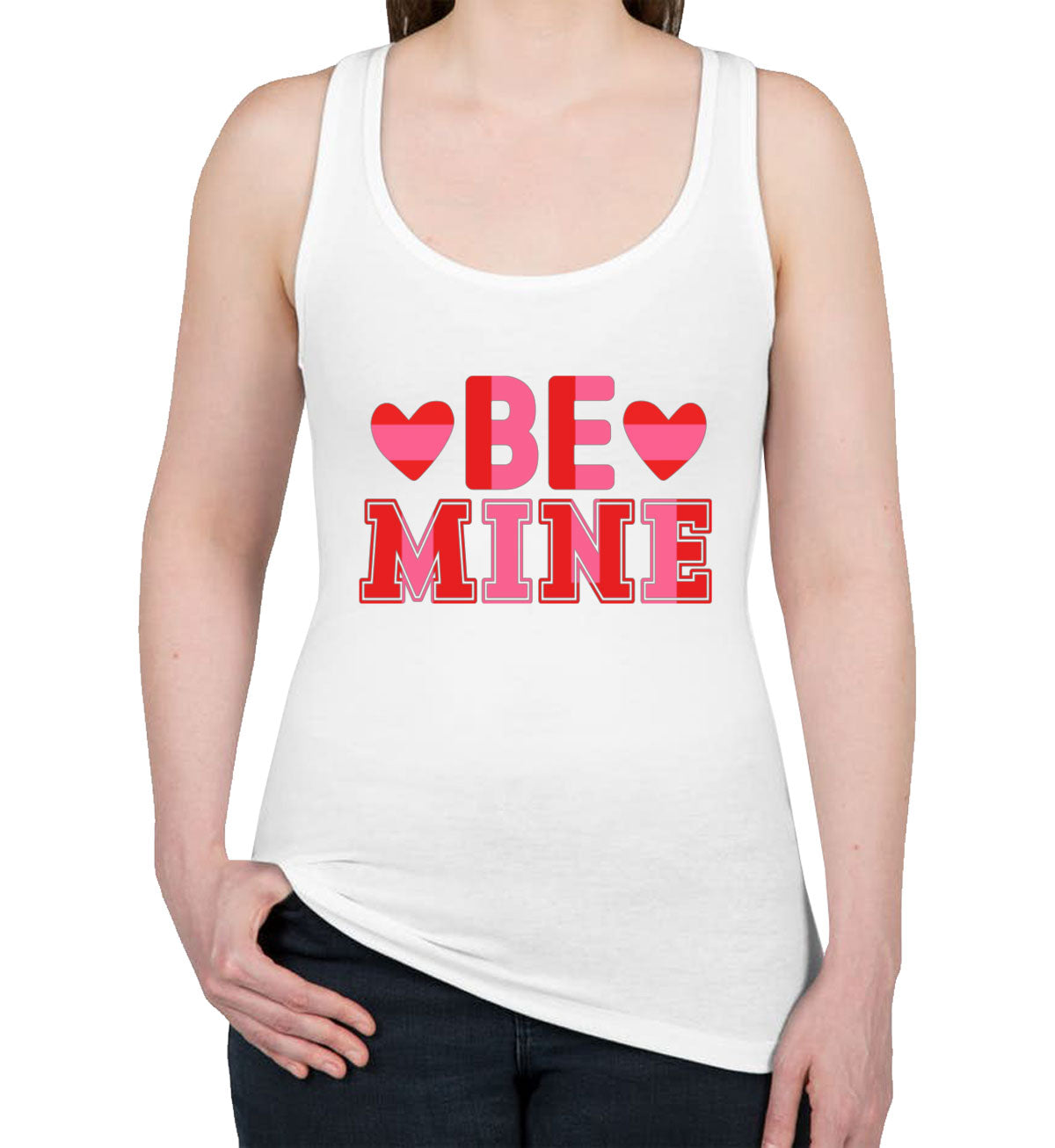 Be Mine Valentine's Day Women's Racerback Tank Top