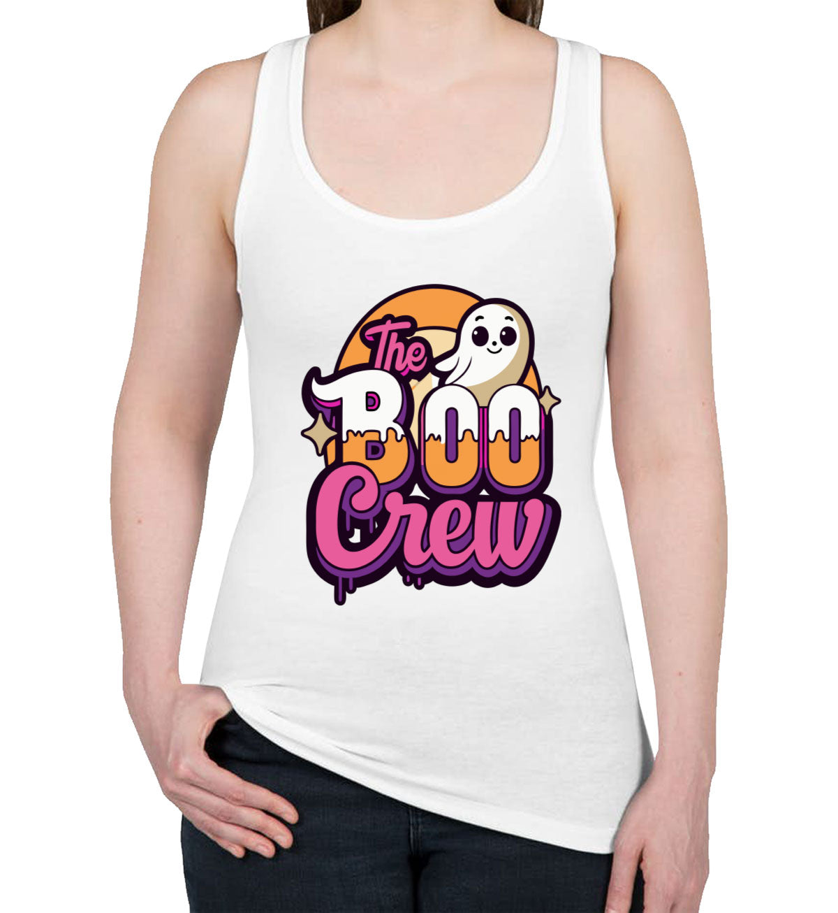 Boo Crew Halloween Women's Racerback Tank Top