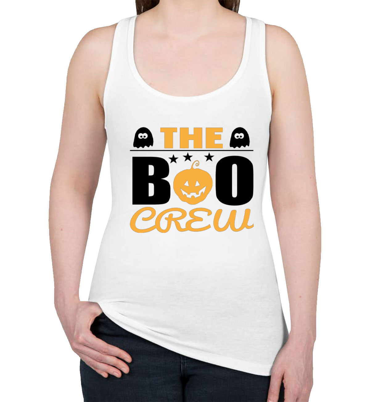 The Boo Crew Halloween Women's Racerback Tank Top