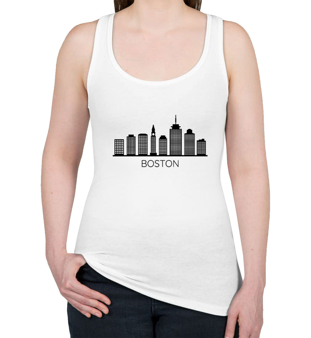 Boston Skyline Women's Racerback Tank Top