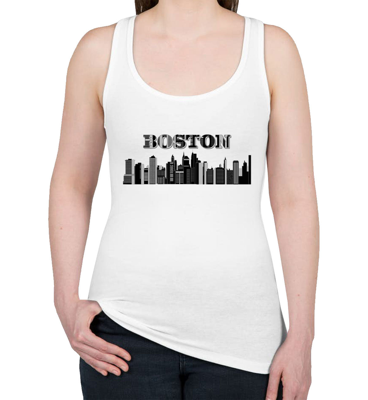 Boston Skyline Women's Racerback Tank Top