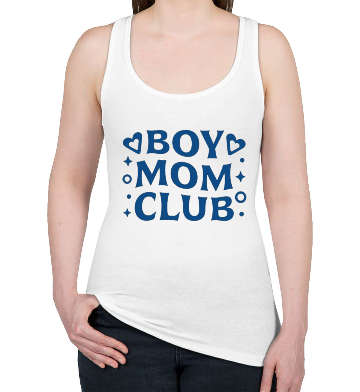 Boy Mom Club Mother's Day Women's Racerback Tank Top