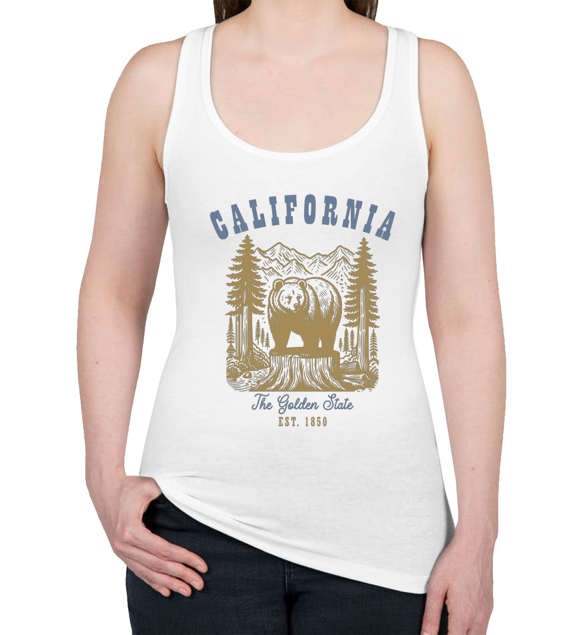 California State Vintage Women's Racerback Tank Top