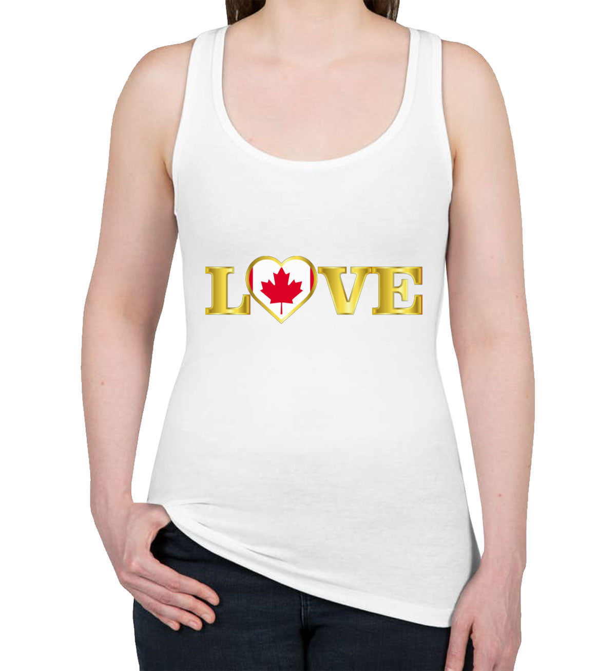 Canada Love Women's Racerback Tank Top