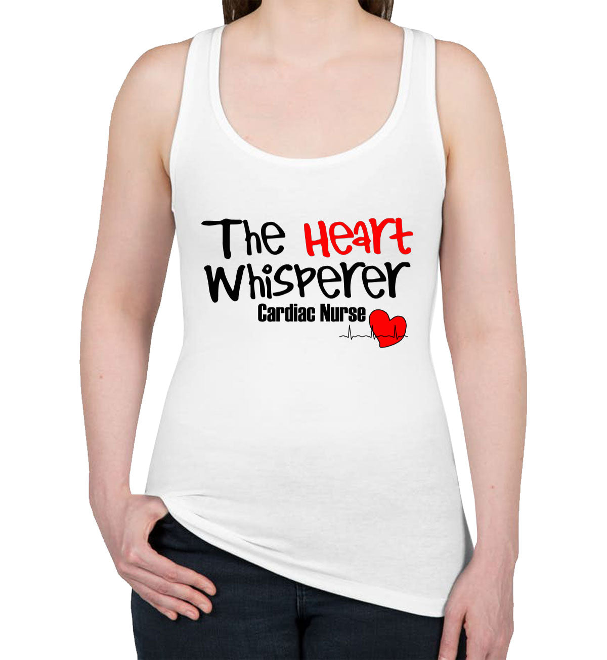 The Heart Whisperer Cardiac Nurse Women's Racerback Tank Top