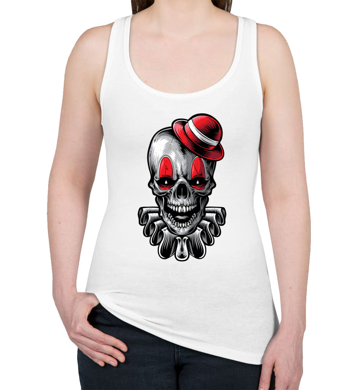 Clown Skull Women's Racerback Tank Top