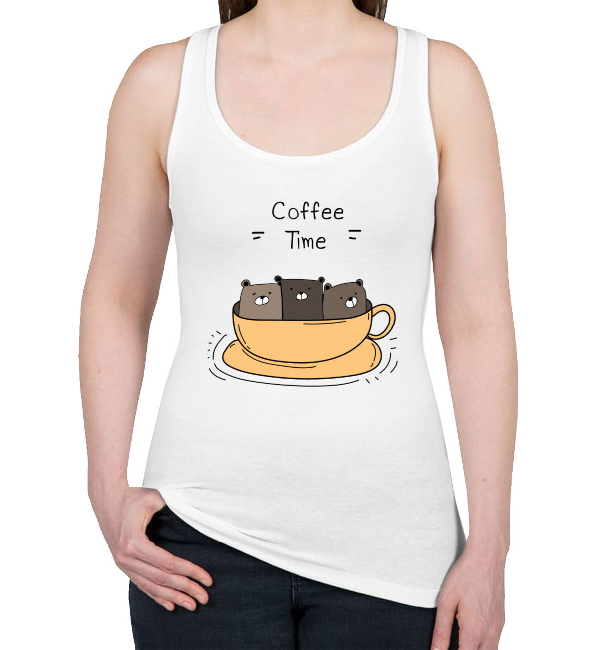 Coffee Time Women's Racerback Tank Top