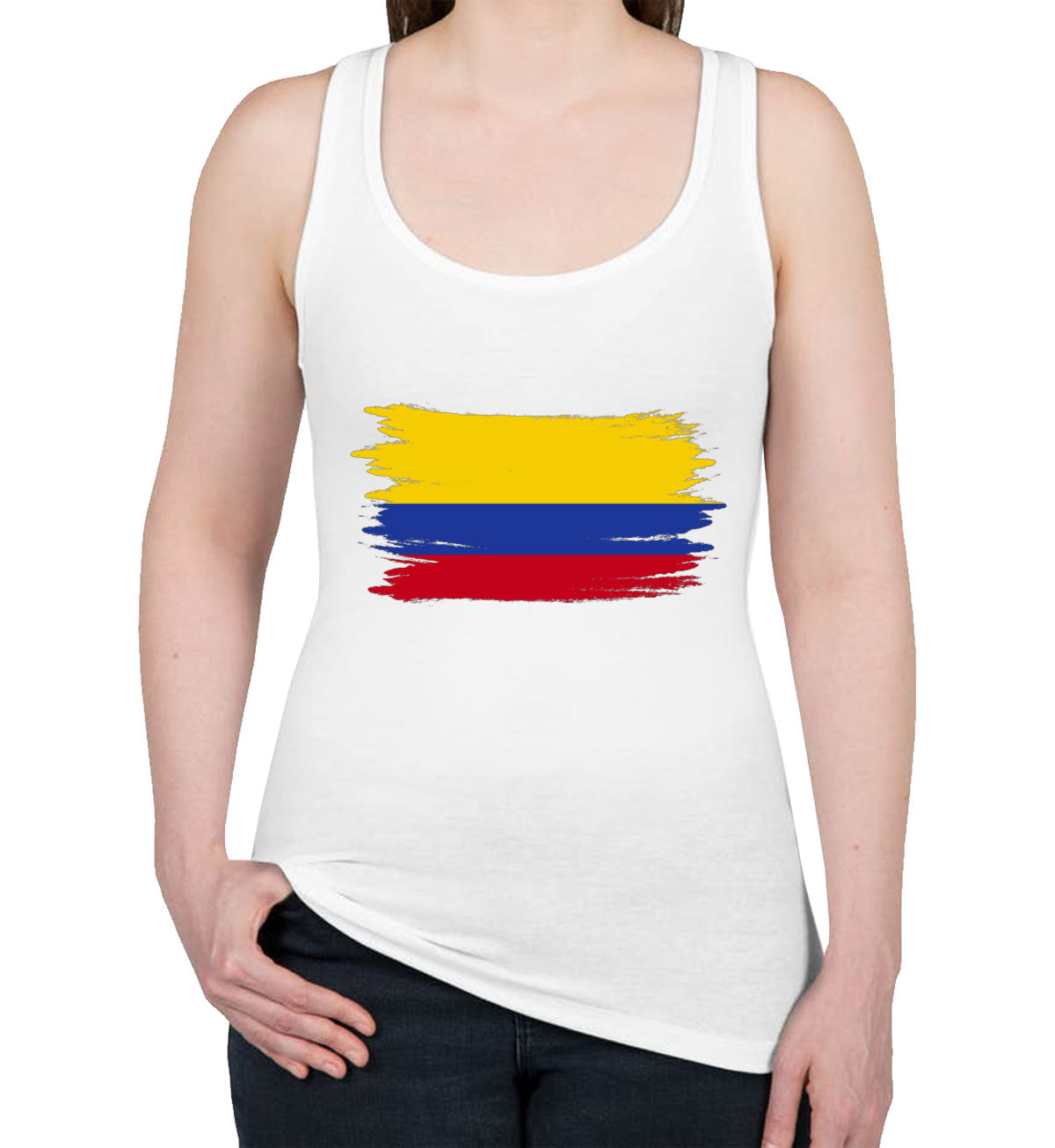 Colombia Flag Women's Racerback Tank Top