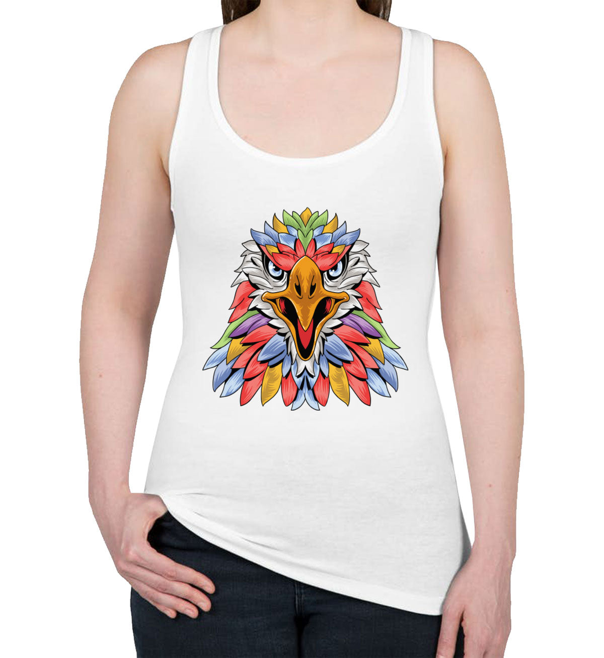 Colorful Eagle Women's Racerback Tank Top