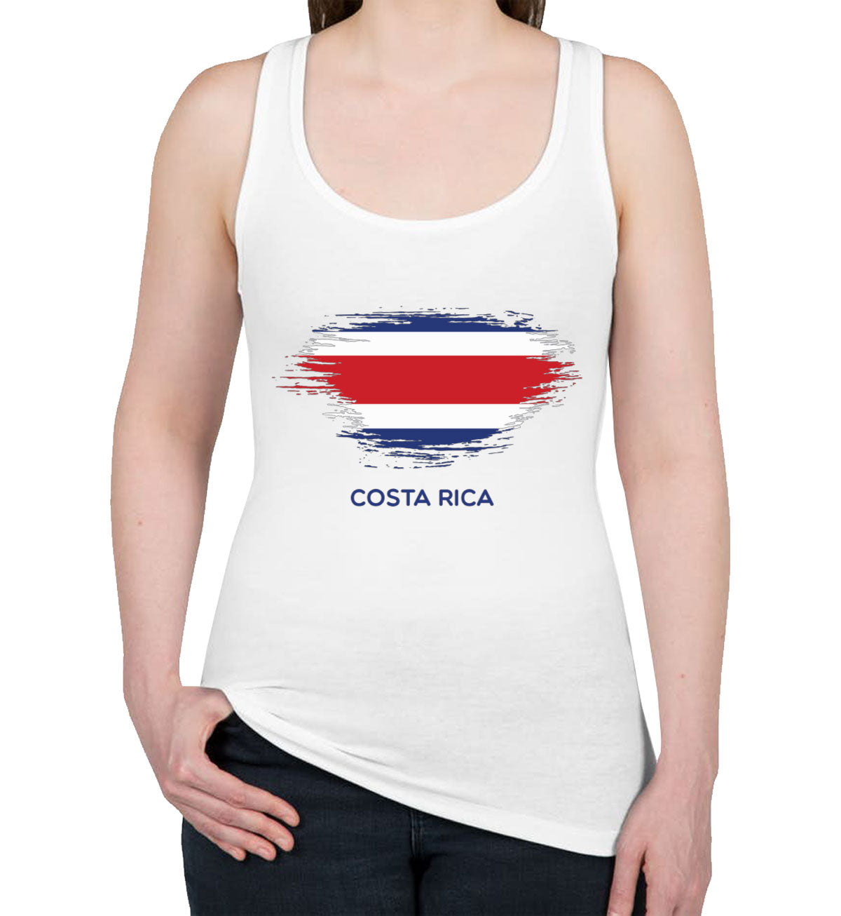 Costa Rica Flag Women's Racerback Tank Top