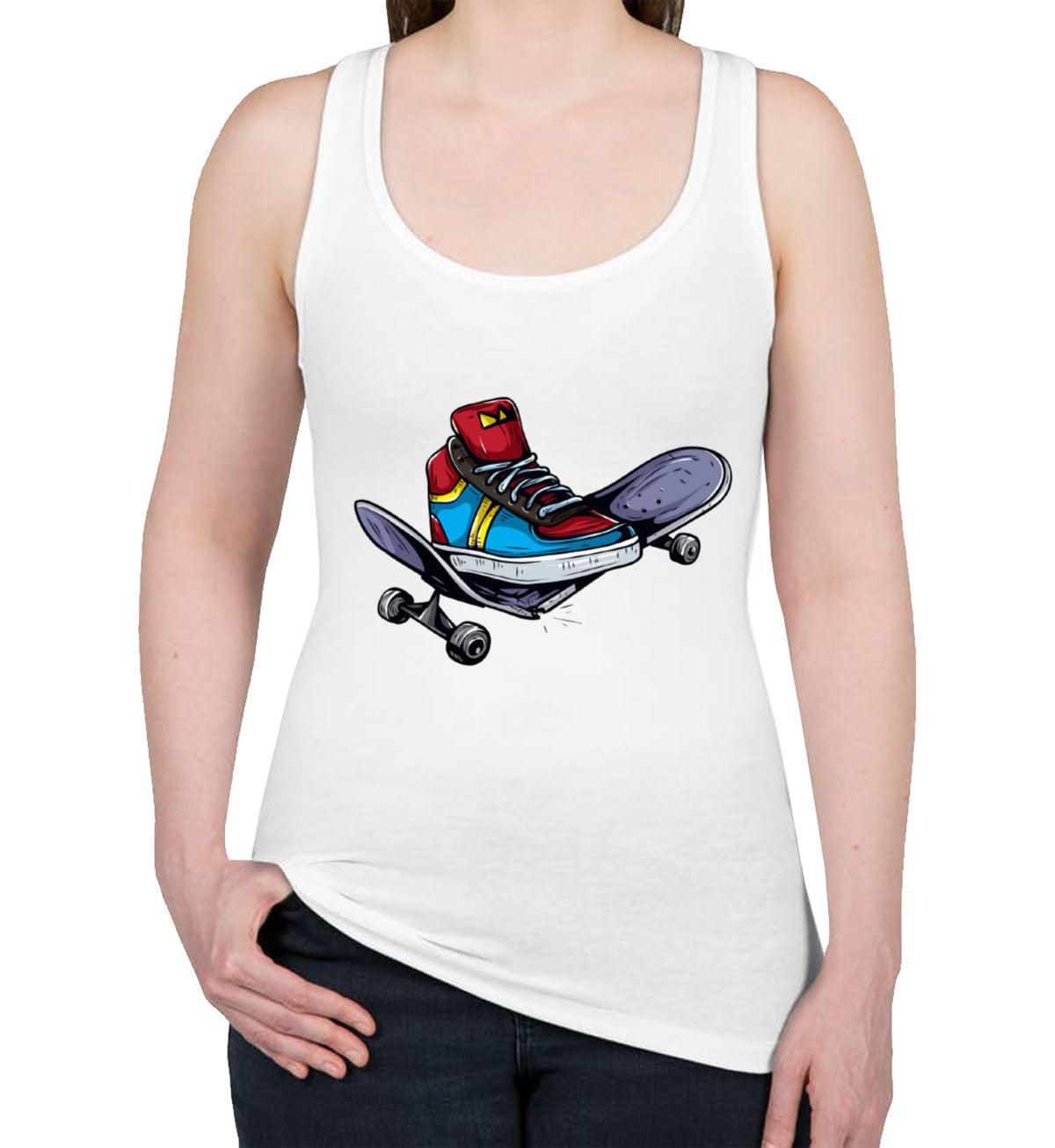 Sneaker Skateboard Women's Racerback Tank Top