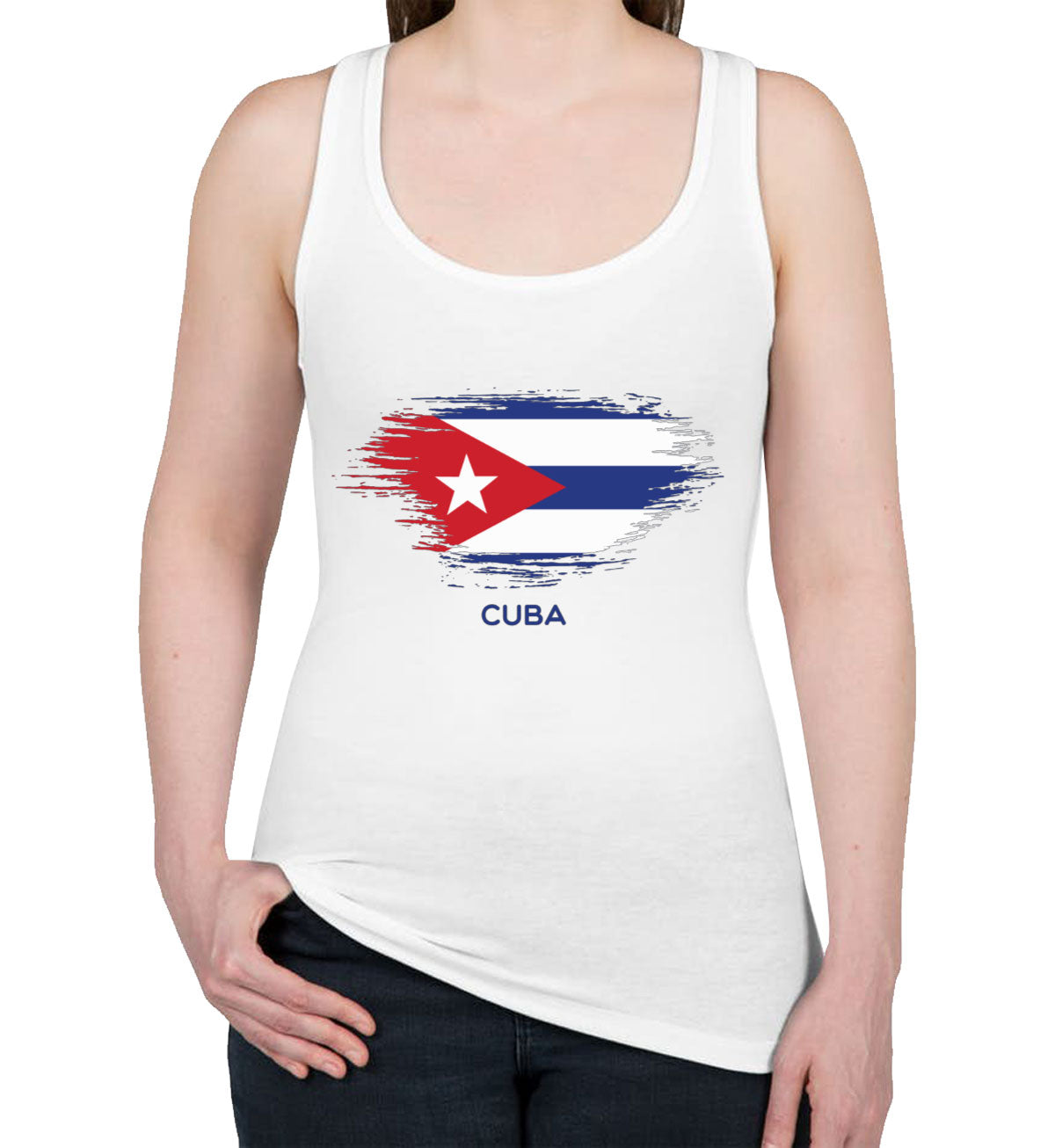 Cuba Flag Women's Racerback Tank Top