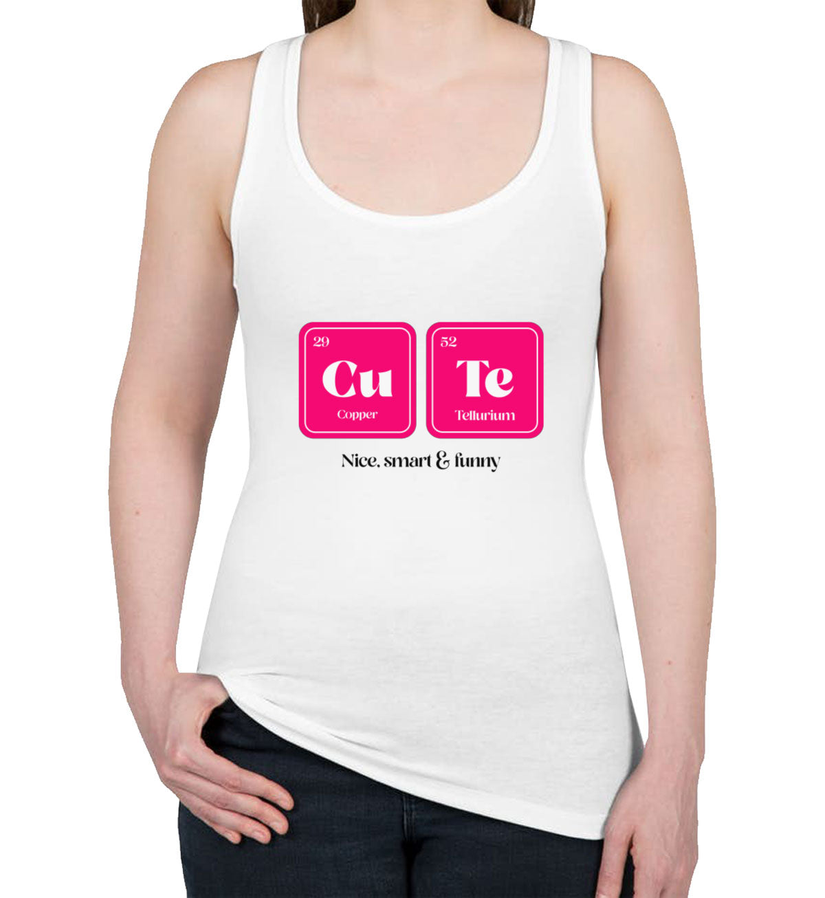 Cute Funny Periodic Table Women's Racerback Tank Top