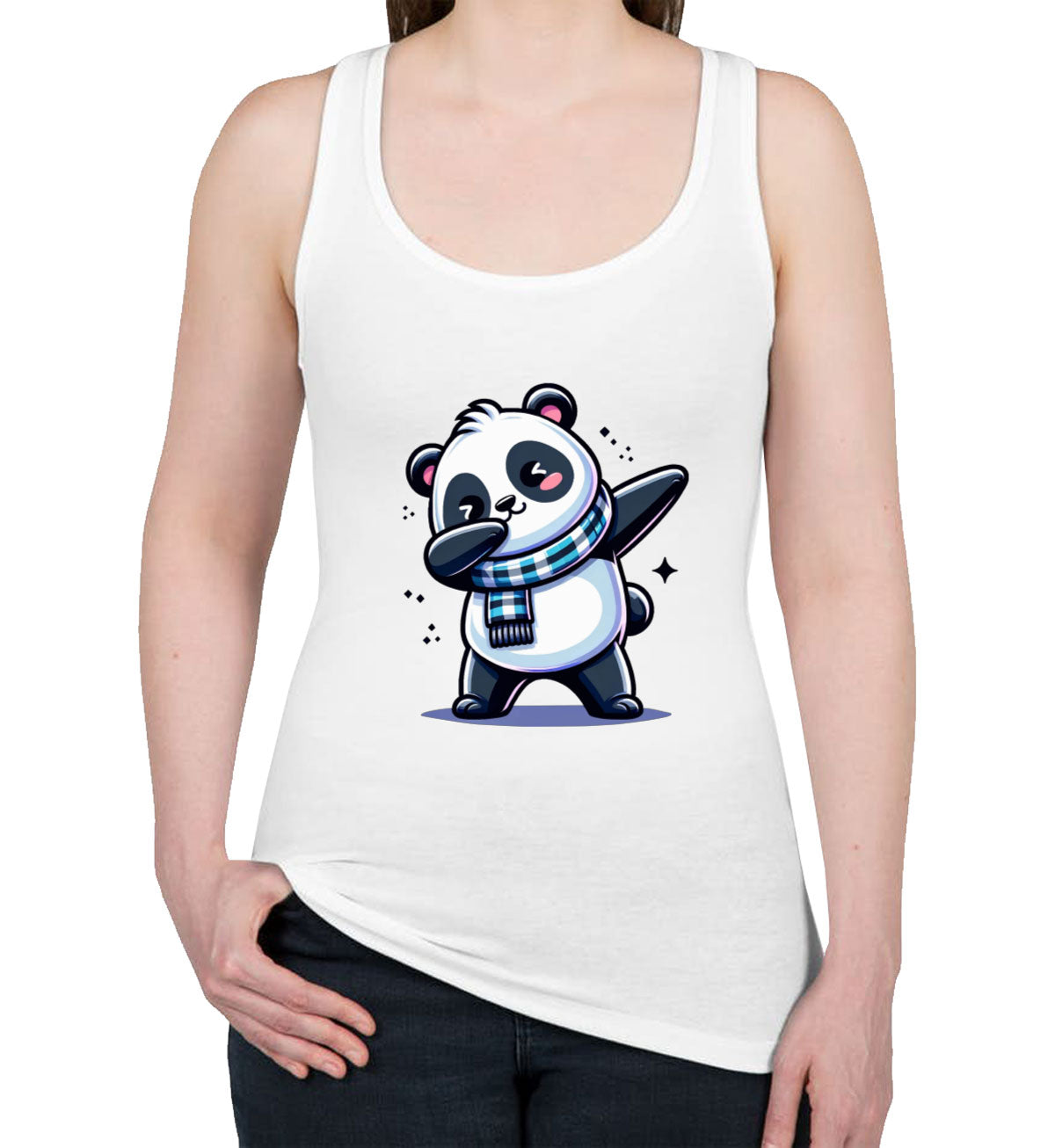 Dabbing Panda Women's Racerback Tank Top