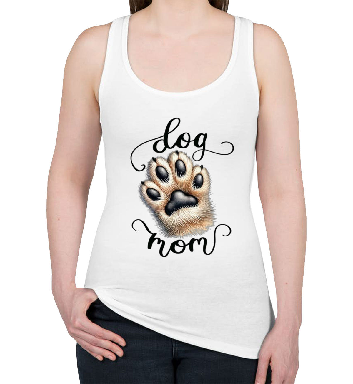 Dog Mom Women's Racerback Tank Top