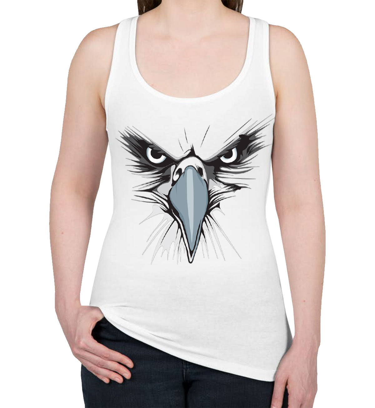 Eagle Face Women's Racerback Tank Top