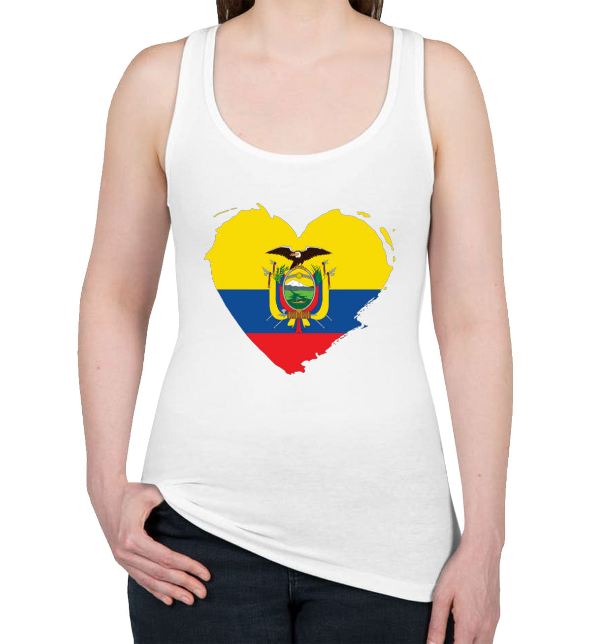 Ecuador Flag Women's Racerback Tank Top