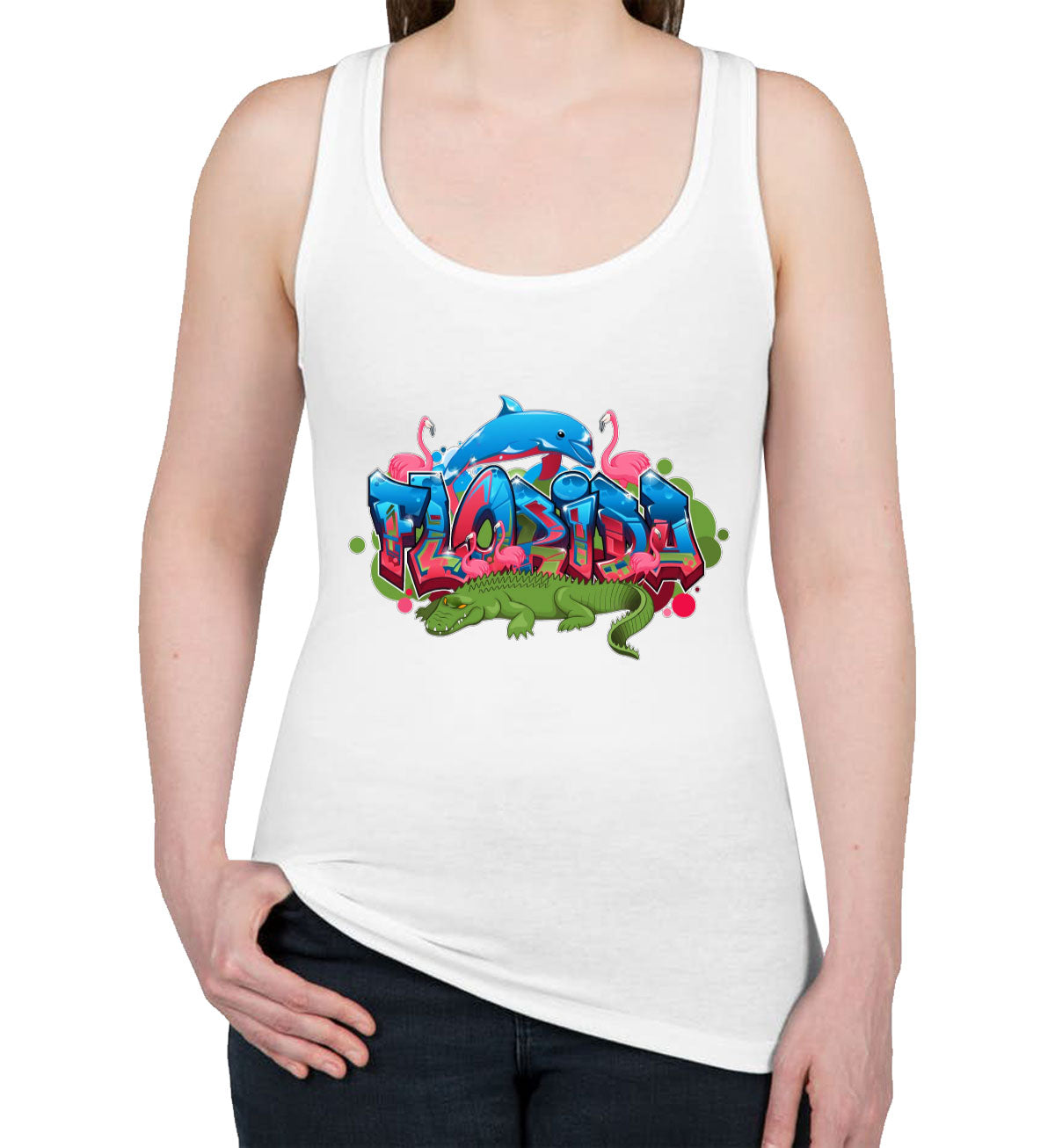 Florida Graffiti Women's Racerback Tank Top