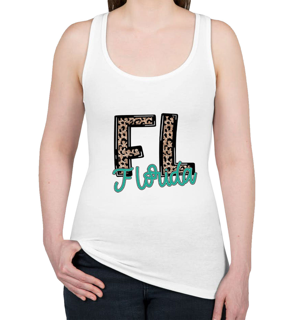 Florida State Abbreviation Women's Racerback Tank Top