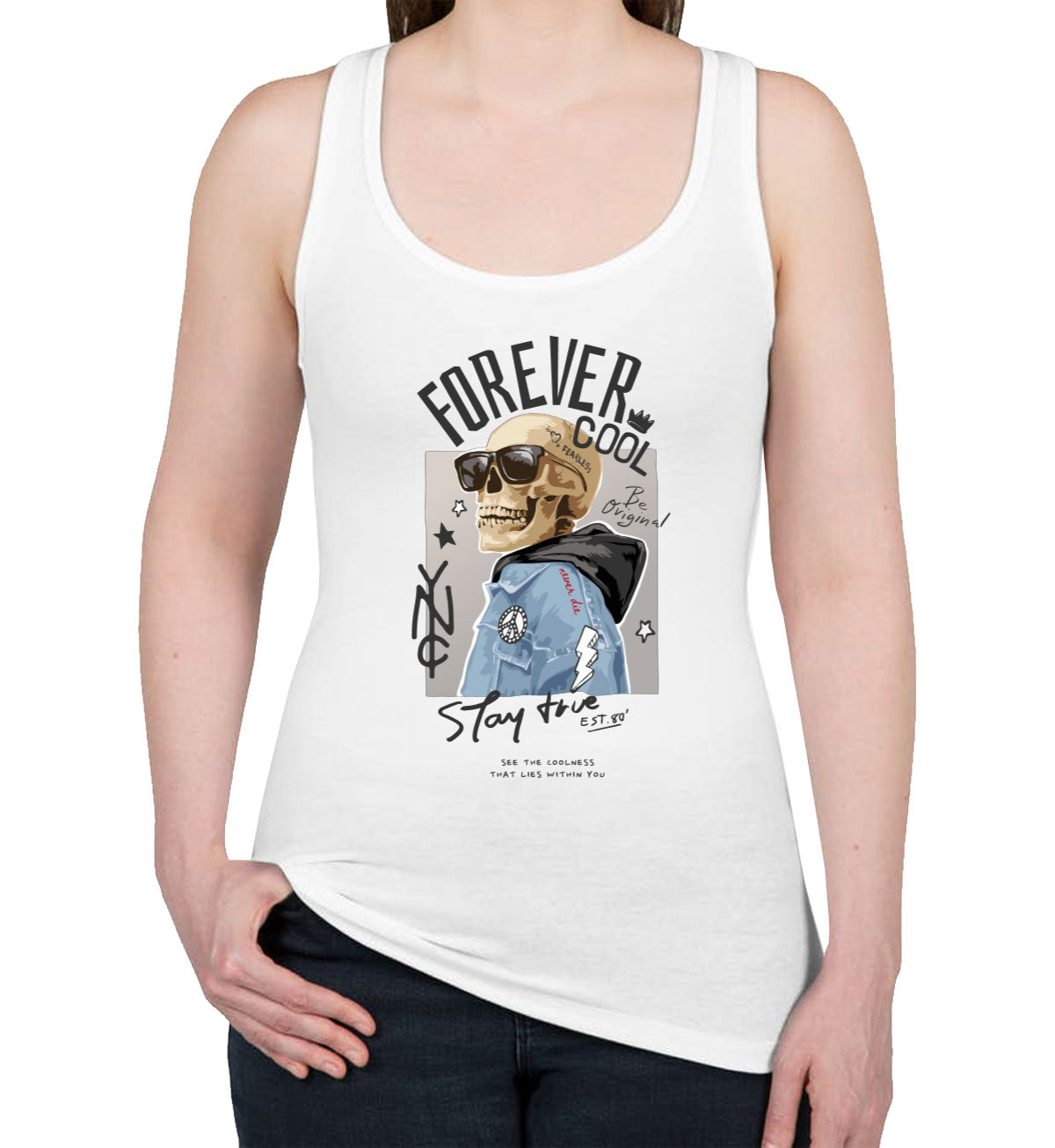 Forever Cool Skeleton Women's Racerback Tank Top