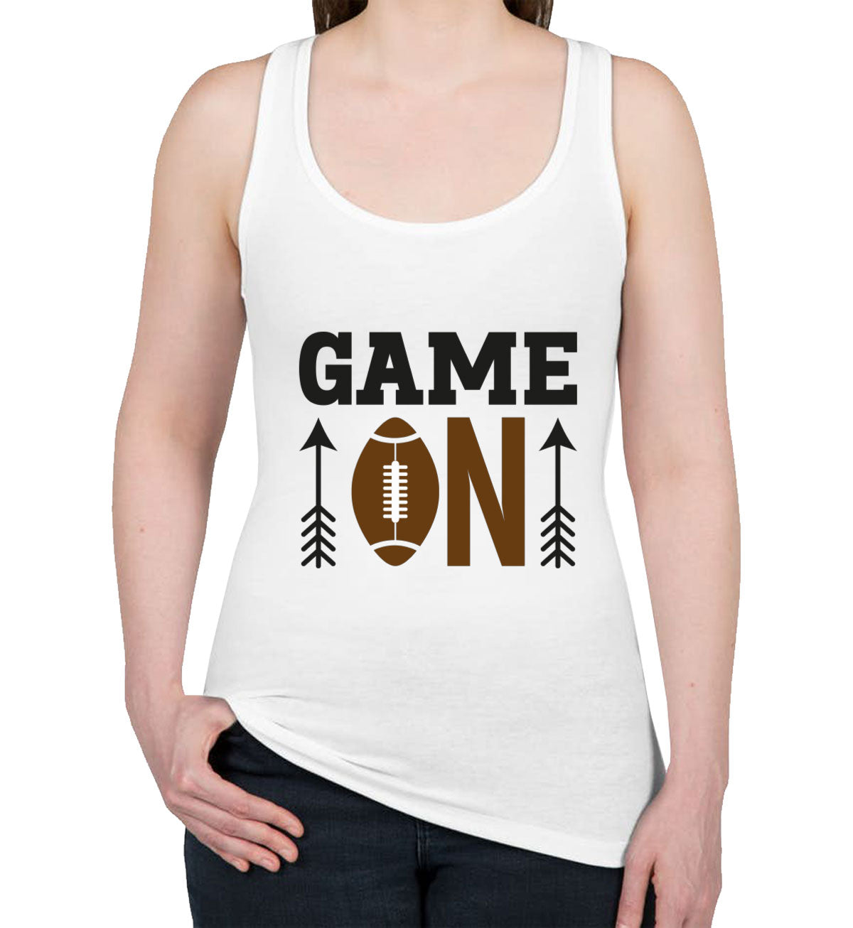 Game On Football Women's Racerback Tank Top